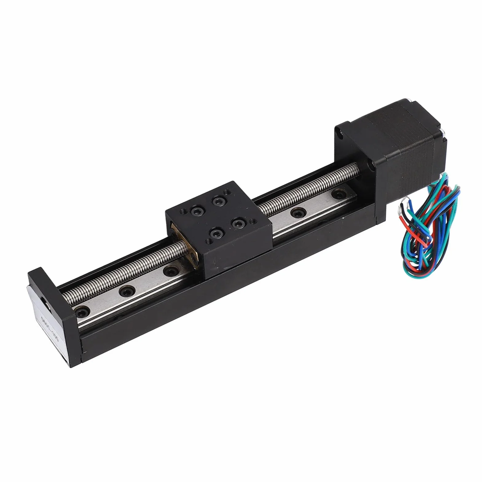 Asixxsix Mini Liniowy Siłownik Slajdów do Przewodnika Szyny, Liniowy Siłownik Sloty z Silnikiem Krokowym NEMA 11, 100 Mm Efektywna długość Podróży dla CNC Routeter Machine
