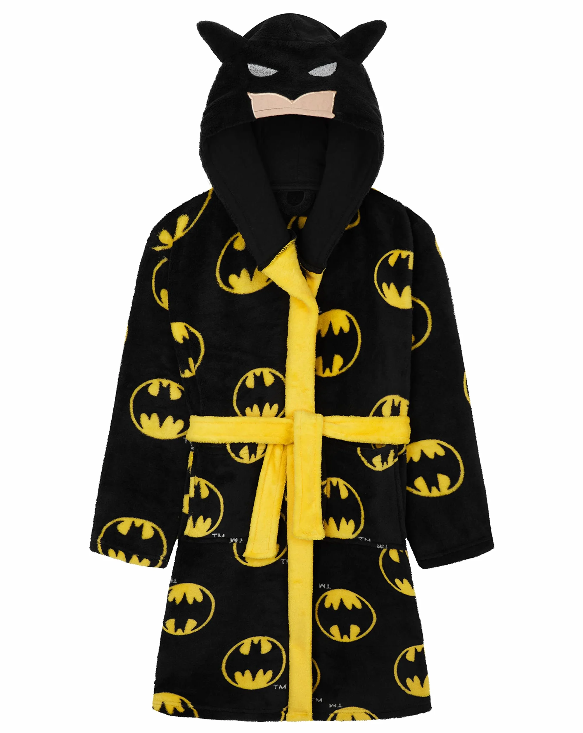 DC COMICS Chłopięcy szlafrok Dziecięcy polar z kapturem Batman Robe