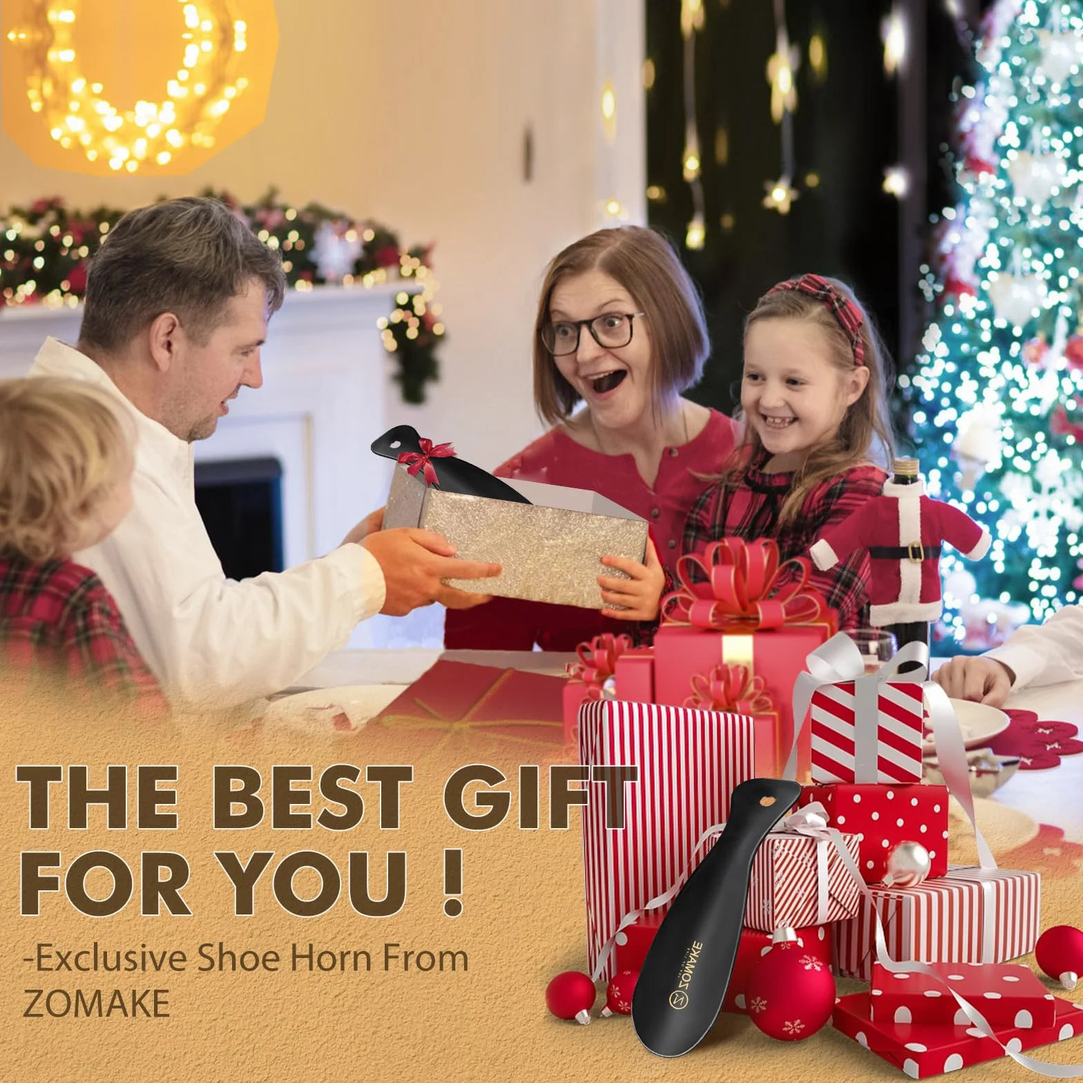 ZOMAKE Mała Łyżka do Butów Metalowa 19cm
