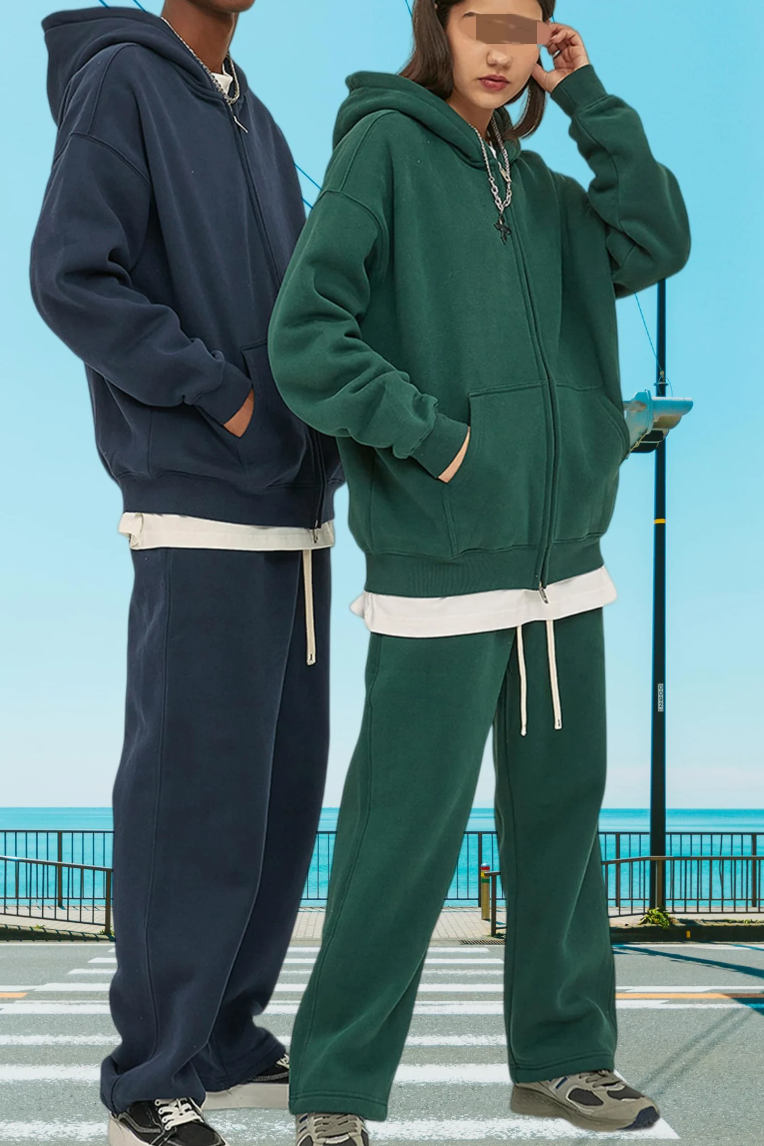 Dres, kurtka dresowa, bluza z kapturem, z zamkiem błyskawicznym, spodnie do joggingu zimowego, czarne, XXL | Kurtka polarowa unisex z zamkiem błyskawicznym i spodniami do biegania, ciepła i wygodna do codziennego użytku