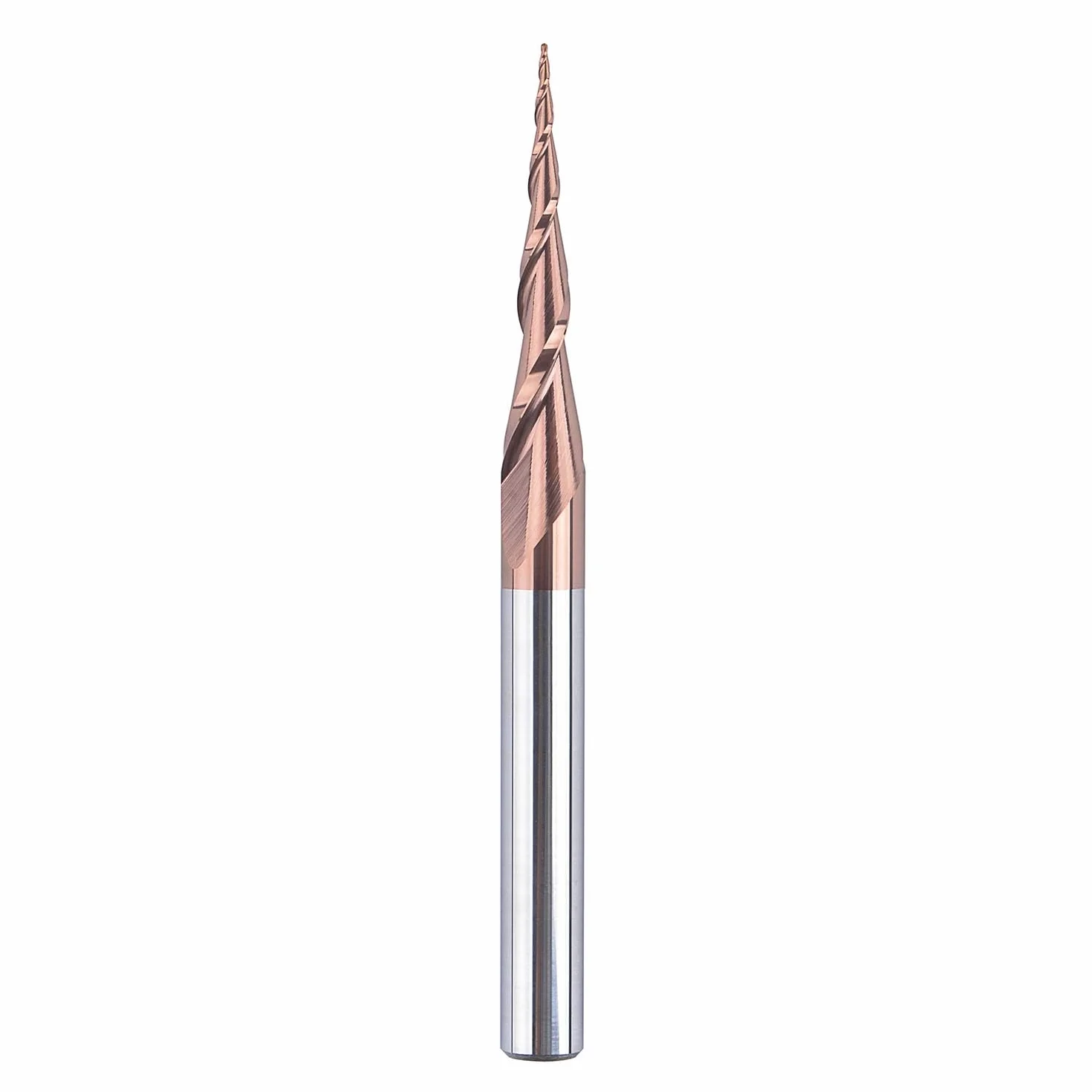 SpeTool Frez stożkowy 6 mm, 0,25 mm, frezy CNC z węglika wolframu 5,2 stopnia, z powłoką HSi do rzeźbienia w drewnie i 3D