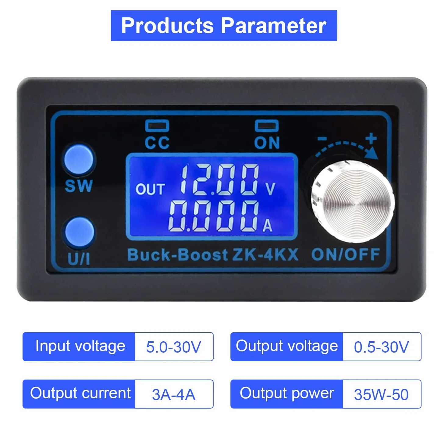 DC DC Boost Buck Converter regulator napięcia od 0,5-30V 4A 5V 6V 12V 24V regulowany napięcie moduł ładujący DIY ze stałym napięciem i prądem stałym.