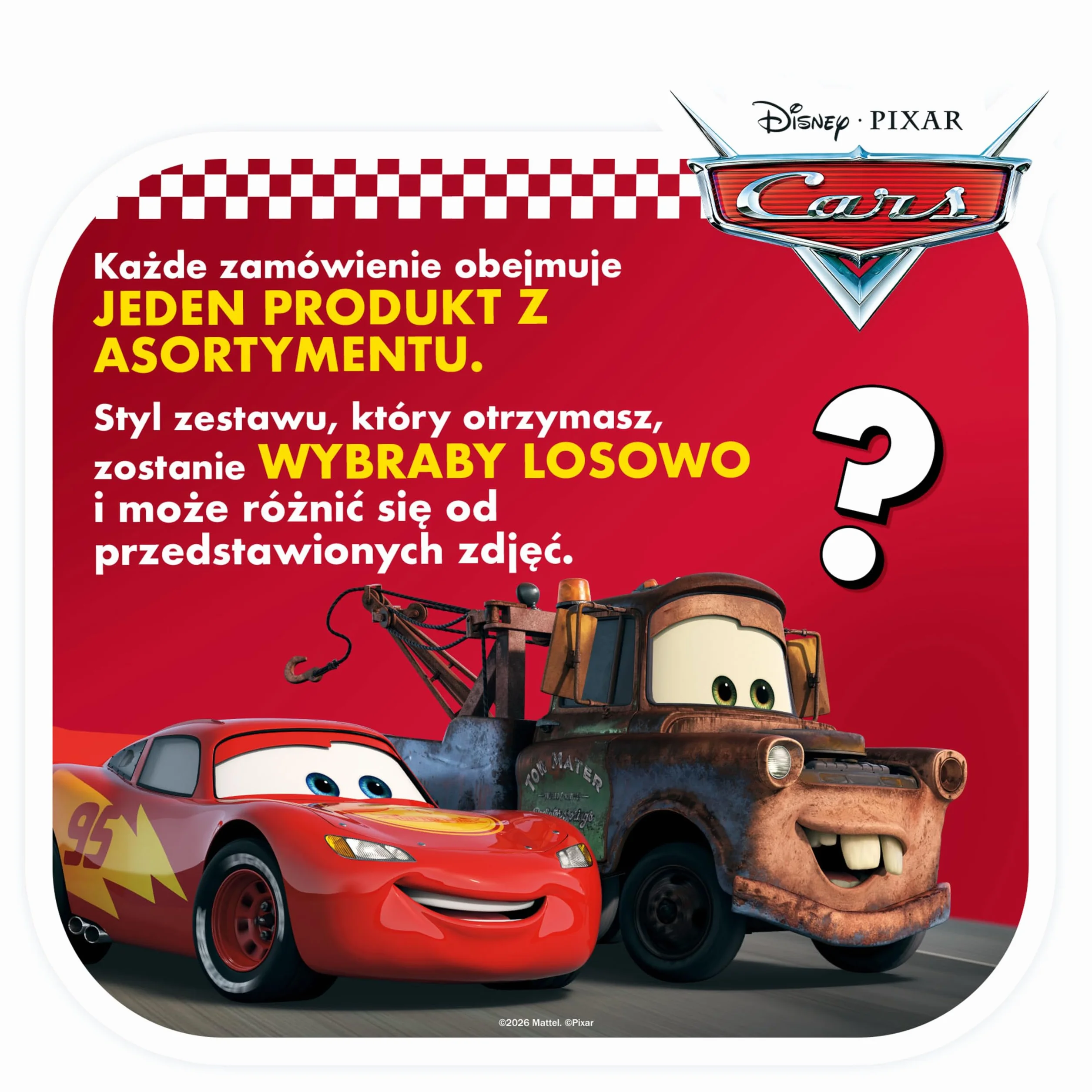 Cars Mikroauto, asortyment pojedynczych filmowych minisamochodzików w opakowaniach-niespodziankach, GKD78