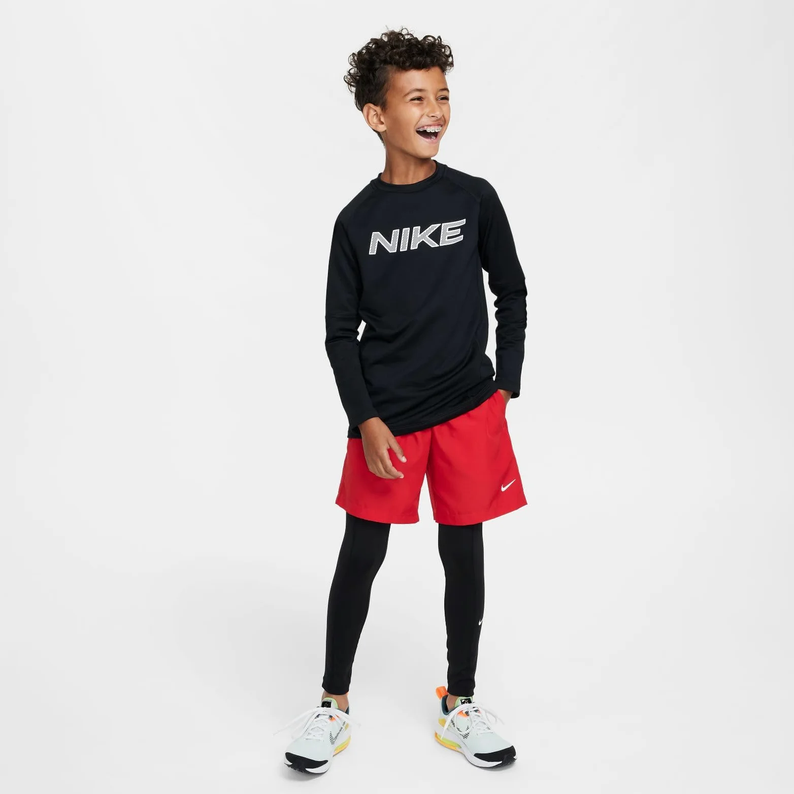 NIKE Długi rękaw Chłopcy Nike Pro Dri-fit-trainings-longsleeve Mit Rundhalsausschnitt Für Ältere Kinder (Jungen)