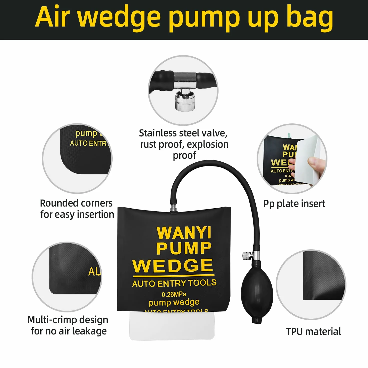 WANYI Podnośniki nadmuchiwane Air Wege Pump Podnośnik Meble do poziomowania, ochrony i przenoszenia mebli, sprzętu AGD (2*L)