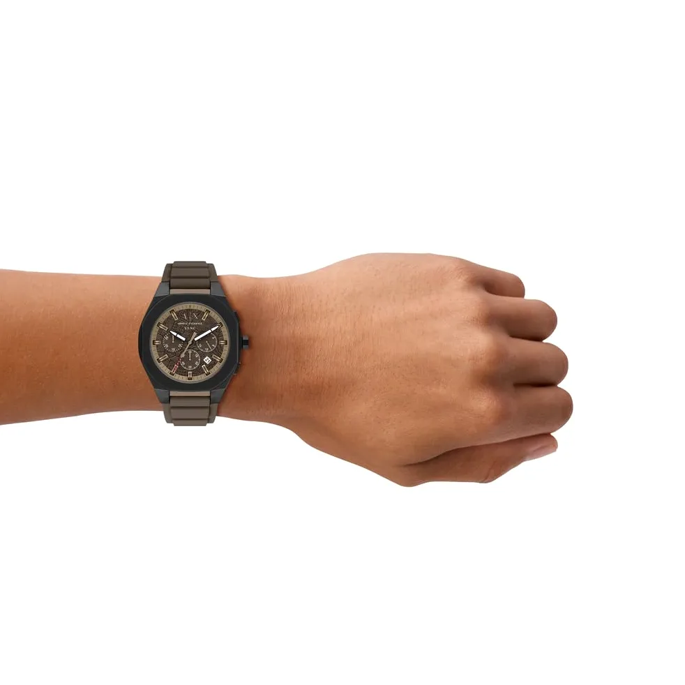 Armani Exchange AX4293 męski czarny zegarek ze stali nierdzewnej 44 mm