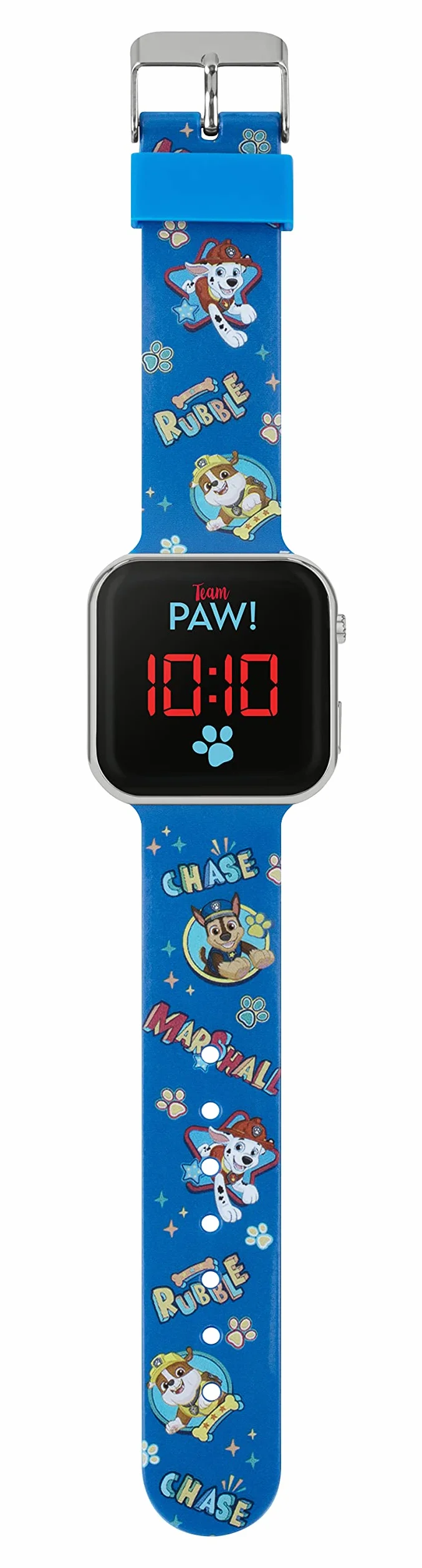 Paw Patrol Unisex-dziecięcy cyfrowy zegarek kwarcowy z silikonowym paskiem PAW4354, NIEBIESKI, pasek