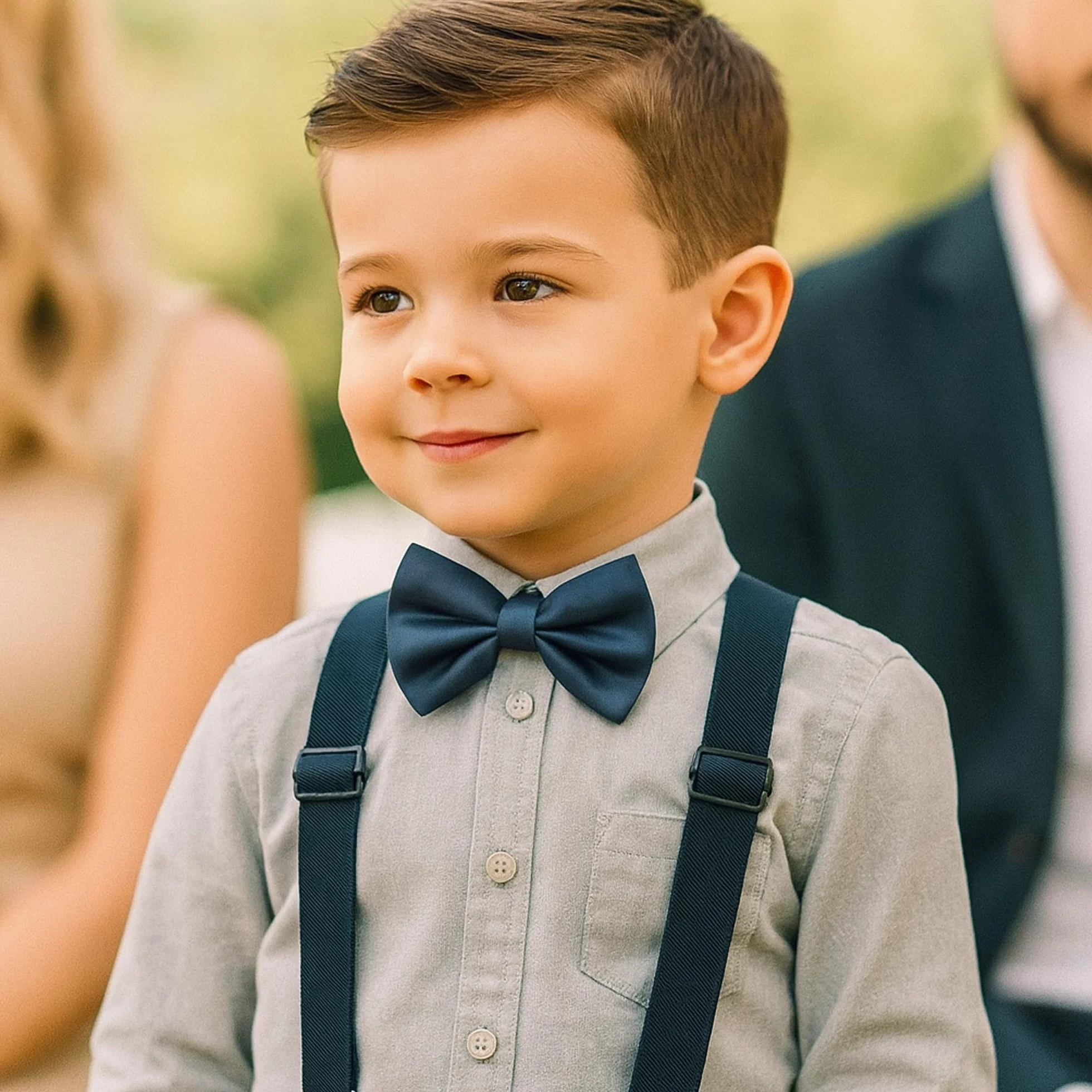 Szelki unisex z muszką dla dzieci: stylowe i praktyczne, z trzema klipsami