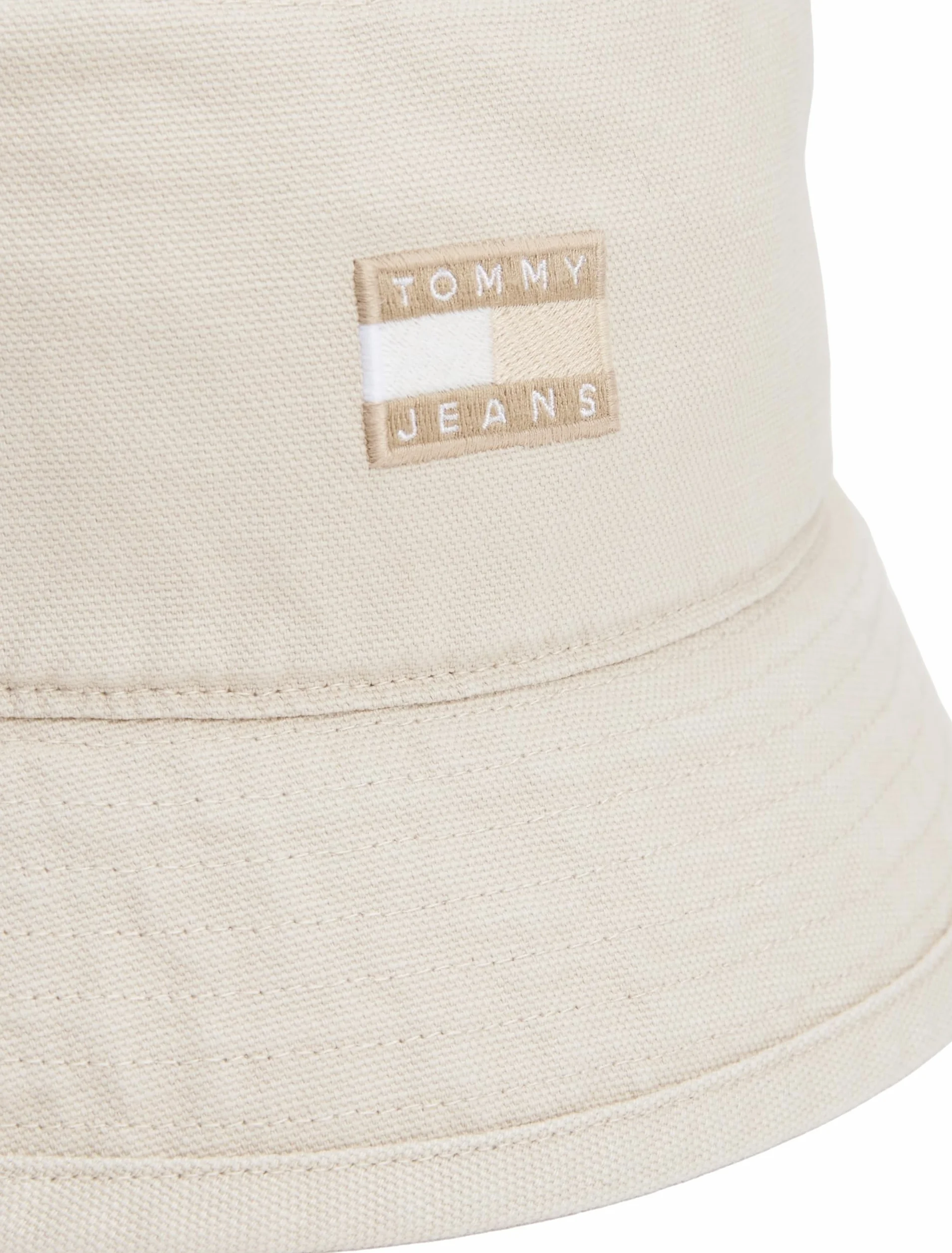 Tommy Jeans Tjw Heritage Canvas Bucket Hat Aw0Aw17581 Kapelusz z szerokim rondem, beżowy (Newsprint), jeden rozmiar damski