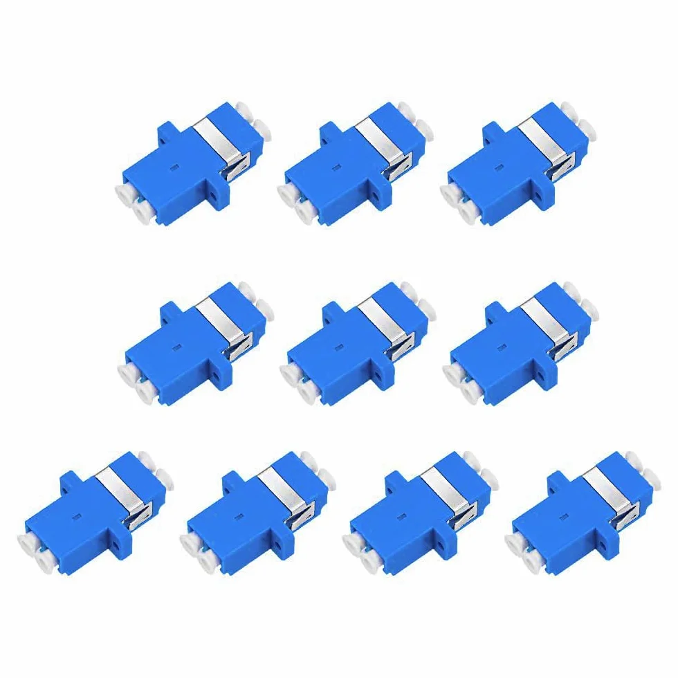 DollaTek 10 sztuk ?wiat?owodowych LC do LC jednomodowy adapter UPC Duplex ?wiat?owodowy przed?u?acz/?wiat?owód LC ??cznik serii
