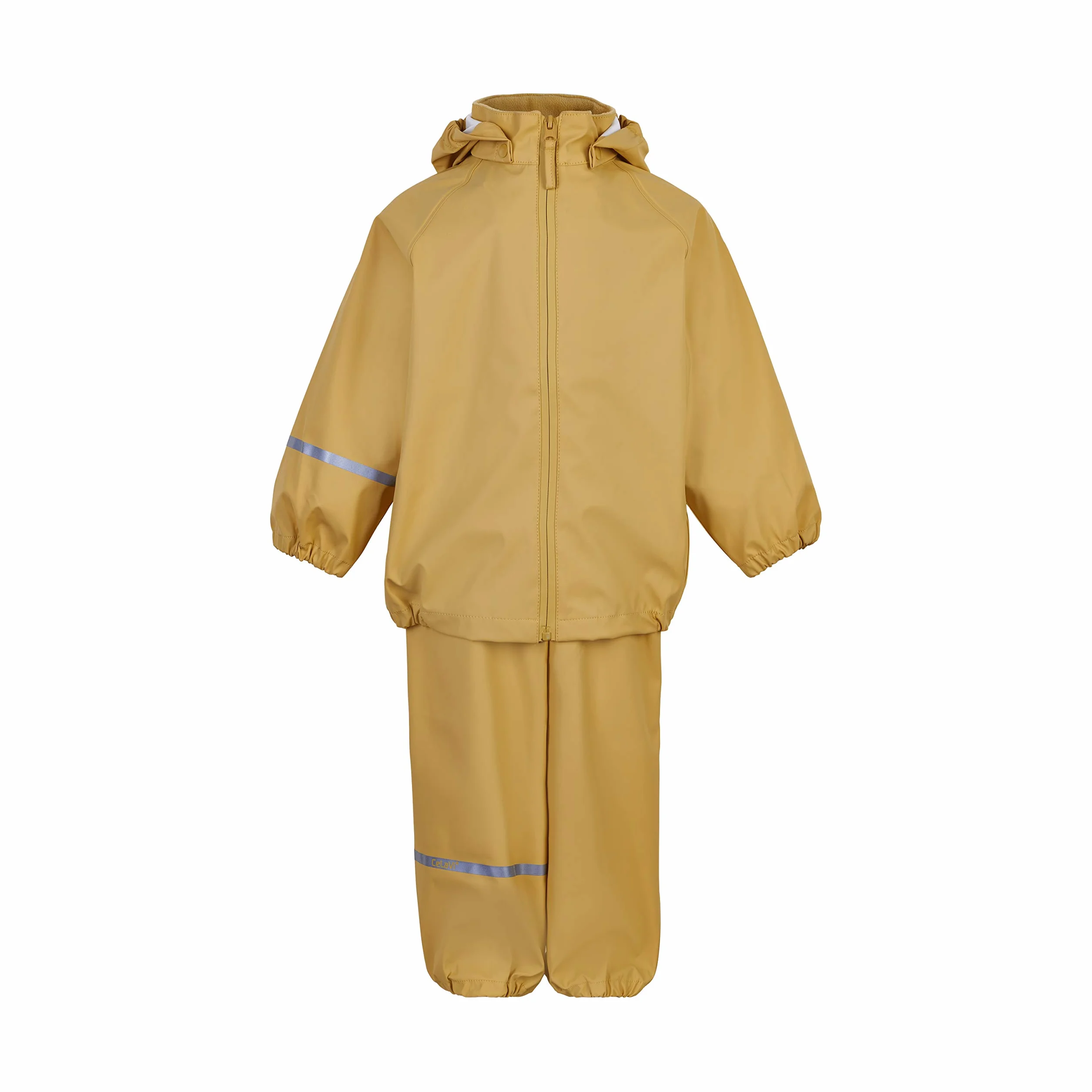 Celavi Unisex Basic Rainwear Set-Recycle Pu kurtka przeciwdeszczowa, rattan., 110 cm