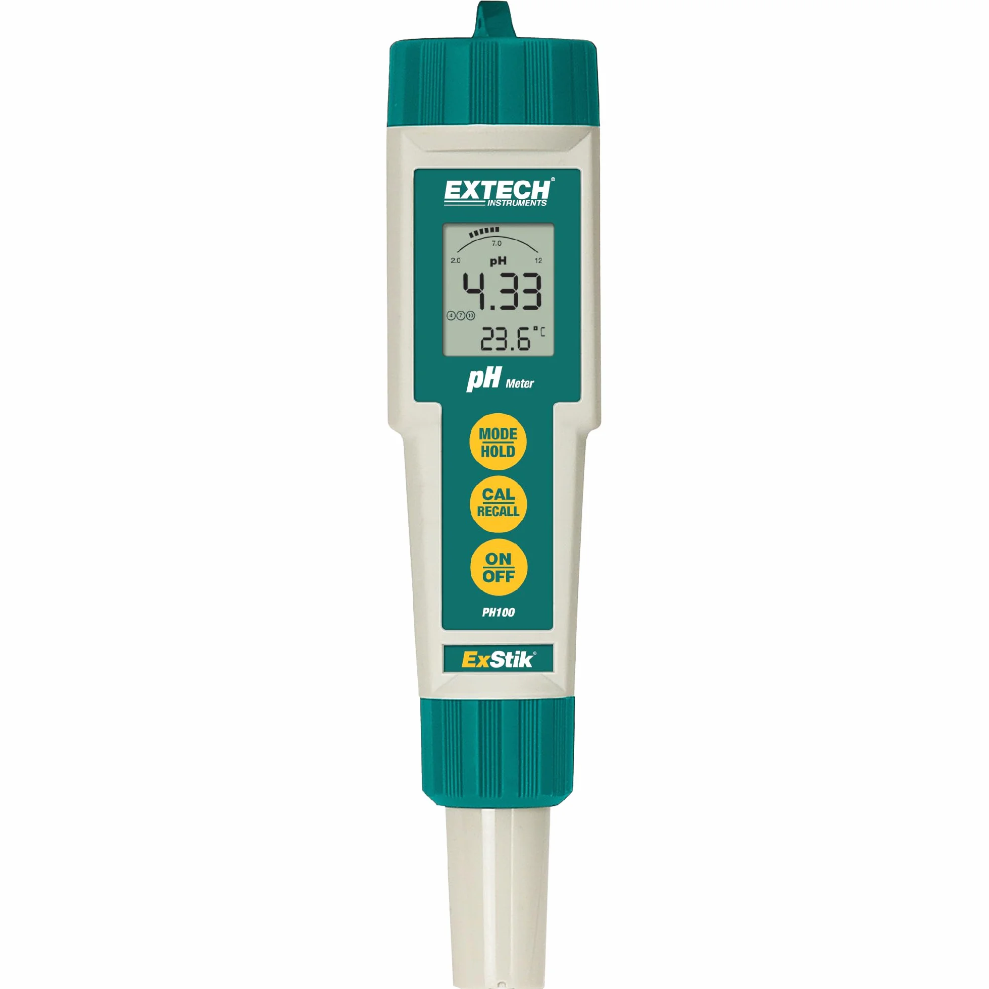 Extech PH100 Zestaw Miernika PH Wodoodporny ExStik II Z PłAską Elektrodą Powierzchniową I WyśWietlaczem Temperatury