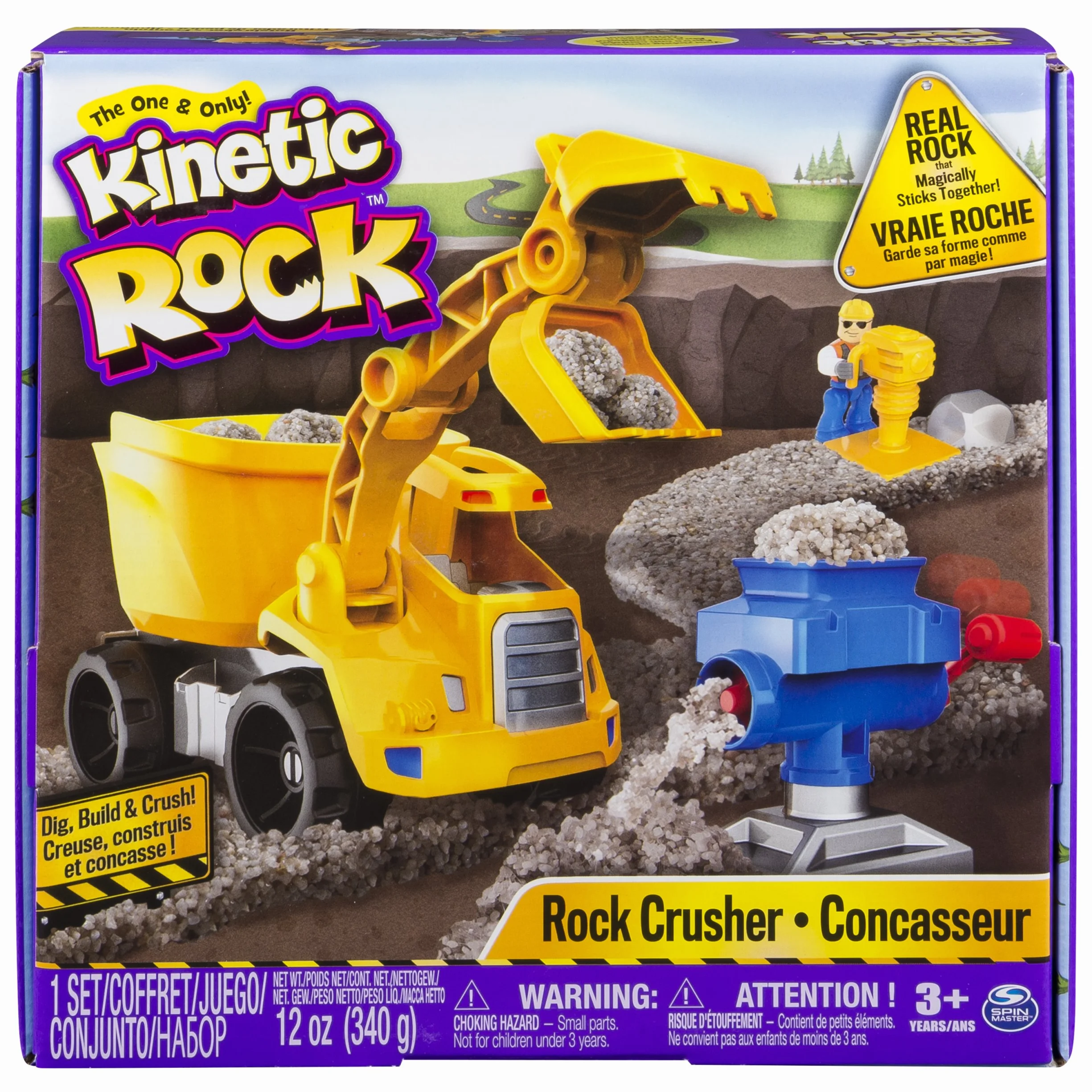 Kinetic Sand 6033177 Zestaw do kruszenia skał, wielokolorowy