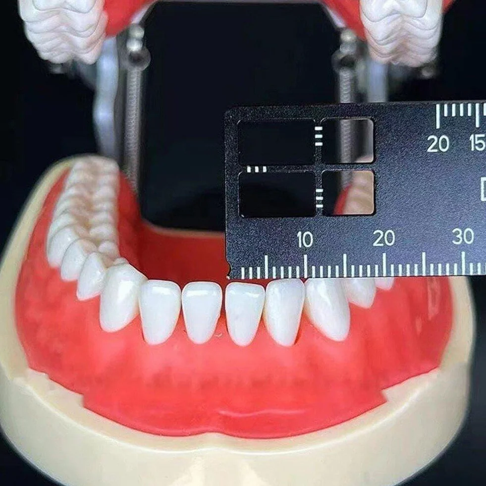 Dentystyczna precyzyjna linijka pomiarowa Endodontic Span Measure Scale Dwustronna linijka pomiarowa Narzędzie dentystyczne do stomatologii