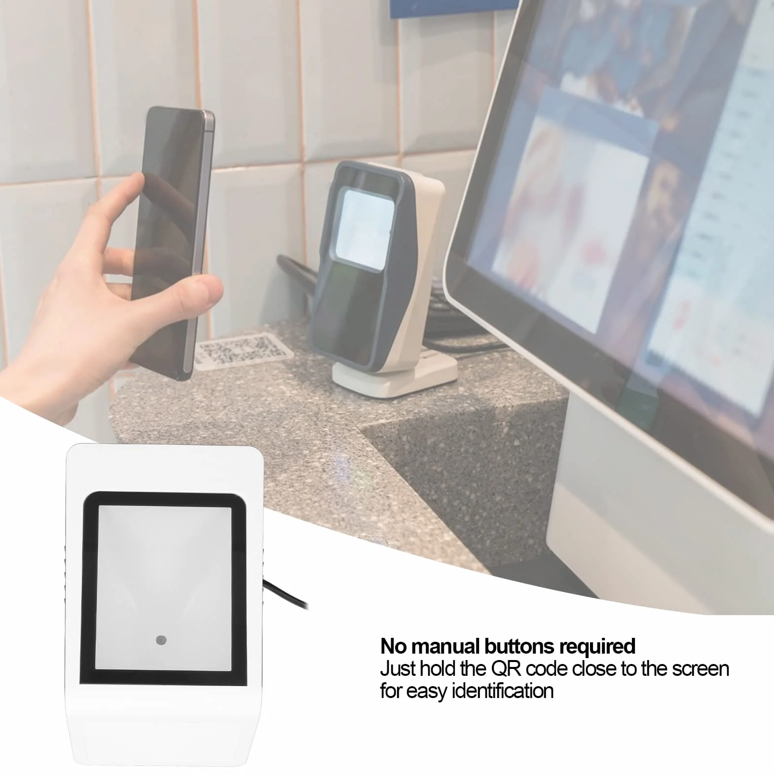 Biurkowy Skaner Kodów Kreskowych Głosowy Czytnik Kodów QR Skaner Kodów Kreskowych Monity Automatyczna Identyfikacja Zestaw Głośnomówiący USB Przewodowy Czytnik Kodów QR na PC