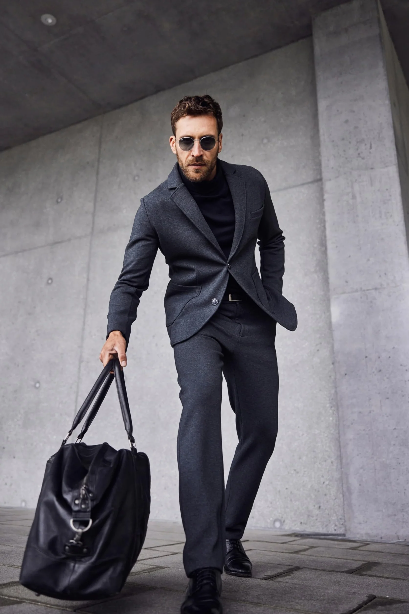 JP 1880 Męska marynarka dresowa, New York, Flexnamic Blazer, antracytowy, XL