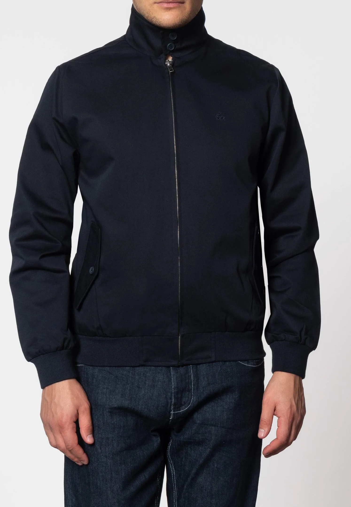 Merc Mężczyźni Harrington Kurtka, Niebieski, XL