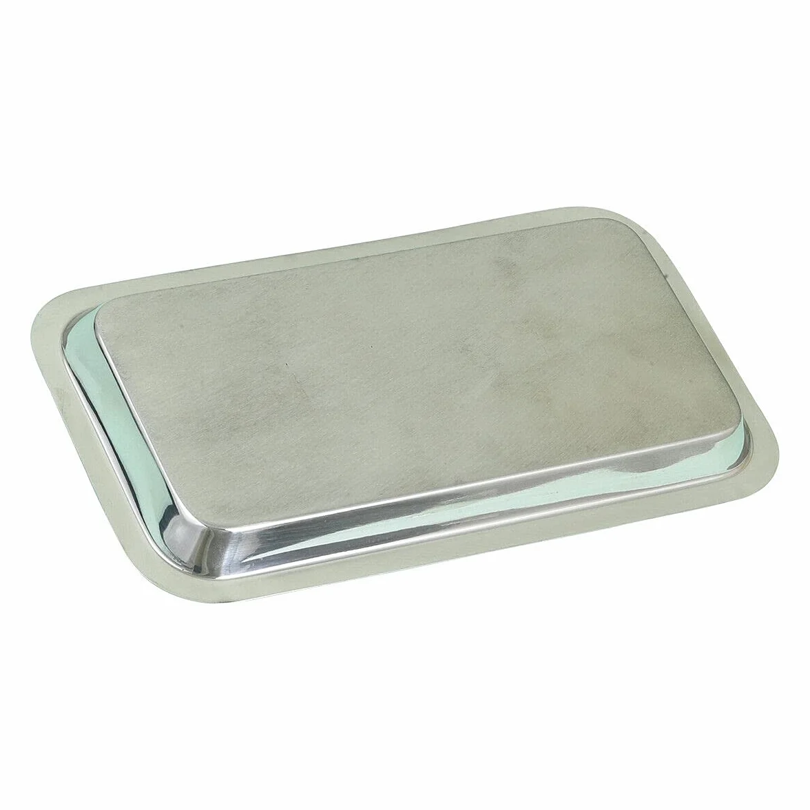 Mała taca na instrumenty, prostokątna taca ze stali nierdzewnej, mała taca na materiały laboratoryjne na narzędzia laboratoryjne (22,5 x 12 cm) (1)
