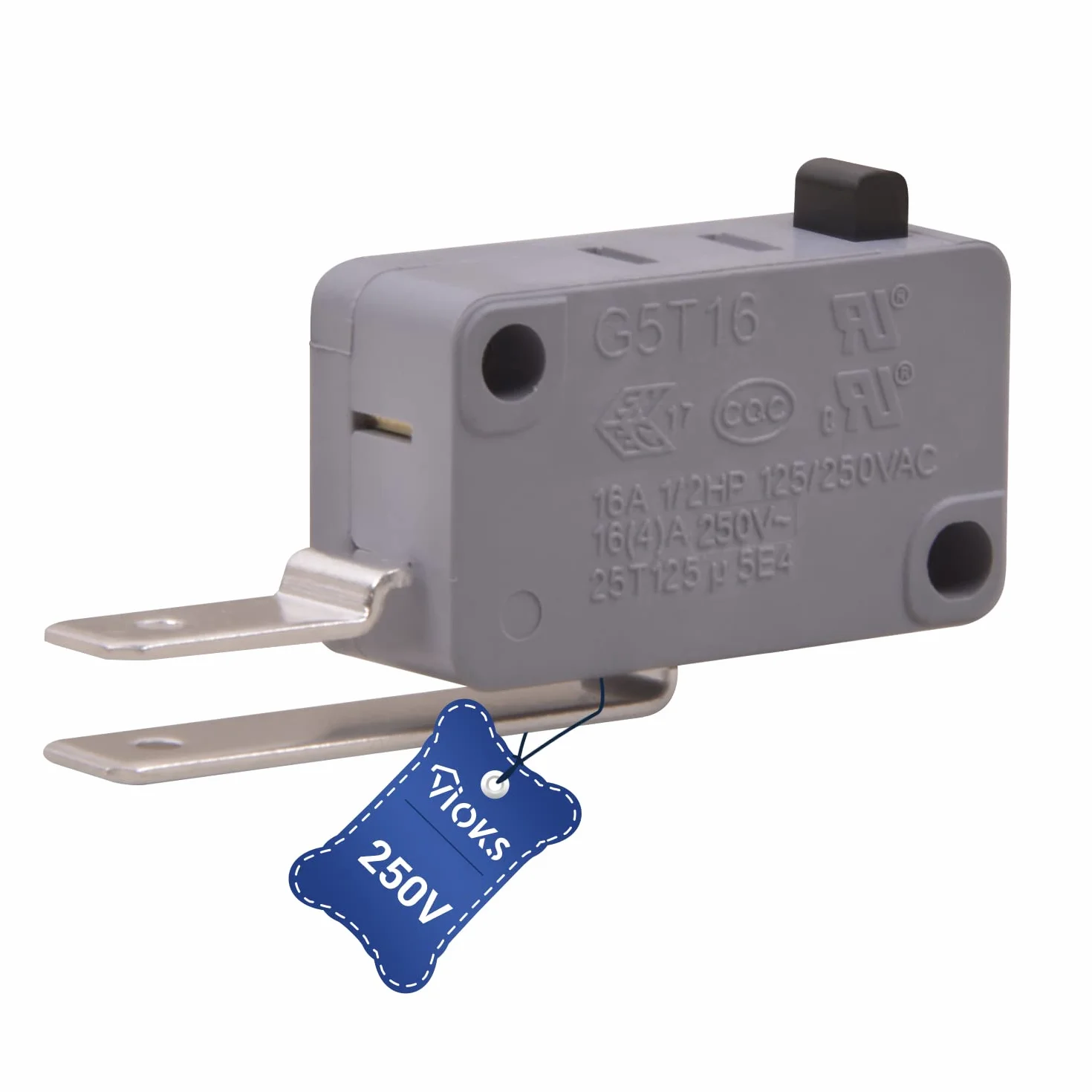 VIOKS Mikro przełącznik 250 V 16 A zamiennik do Whirlpool C00118781 482000029051 mikroprzełącznik mini mikroprzełącznik wyłącznik krańcowy do zmywarki