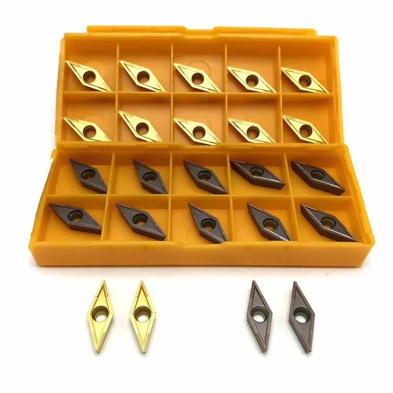 (10 Pieces) VCMT110304 UE6020 Carbide Inserts Internal turning tool VCMT 110304 metal lathe tool CNC turning insert (Color : VCMT110304 VP15TF, Size : 10PCS)