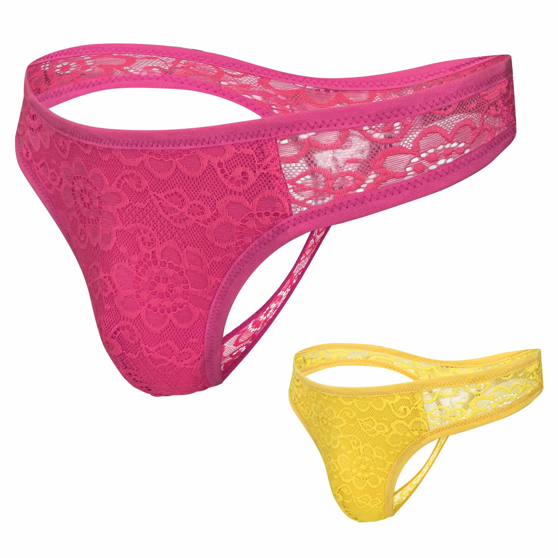 Koronkowe stringi dla mężczyzn 2 paczki S-4XL
