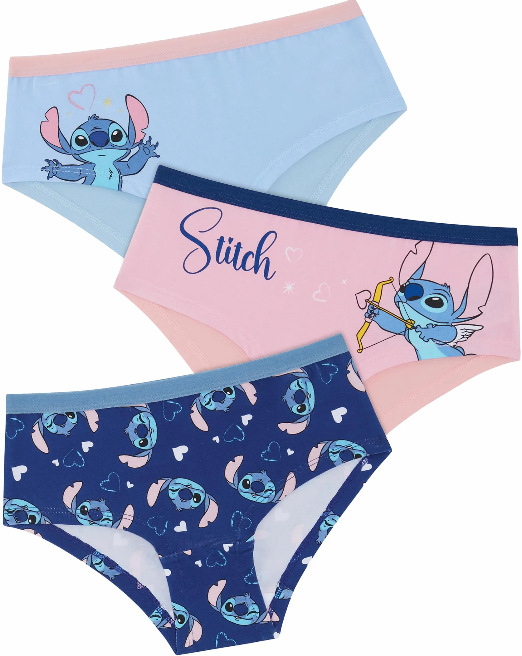 Lilo & Stitch 3-pak dziewczęce majtki hipsterskie 95% bawełna/5% elastan