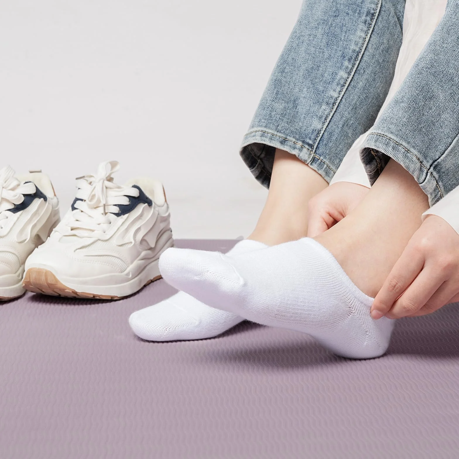 Skarpety do sneakersów dla kobiet i mężczyzn, bambusowe stopki, 8 par skarpet sportowych, skarpety sportowe, prezenty dla kobiet i mężczyzn