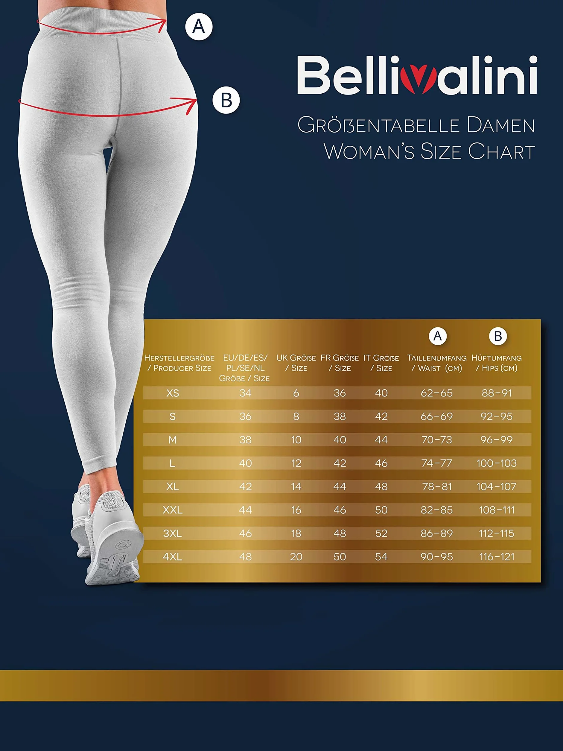 Bellivalini Damskie Legginsy z Wiskozy Krótkie BLV50-149
