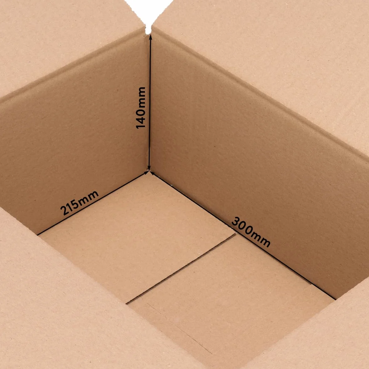 verpacking kartony składane 300 x 215 x 140 mm KK 30 białe [rozmiar i ilość do wyboru] jednowarstwowe średnie kartony 25 sztuk