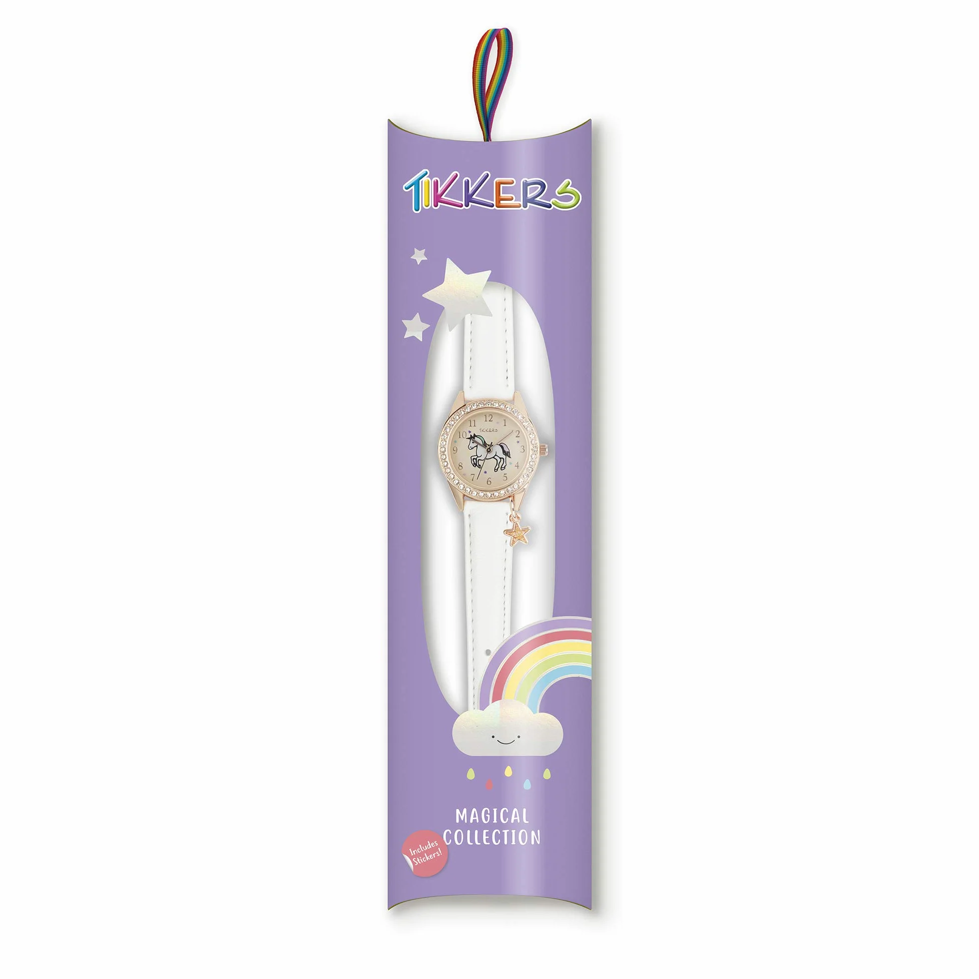 Tikkers Unisex dziecięcy analogowy klasyczny zegarek kwarcowy z paskiem PU TK0171, biały, pasek
