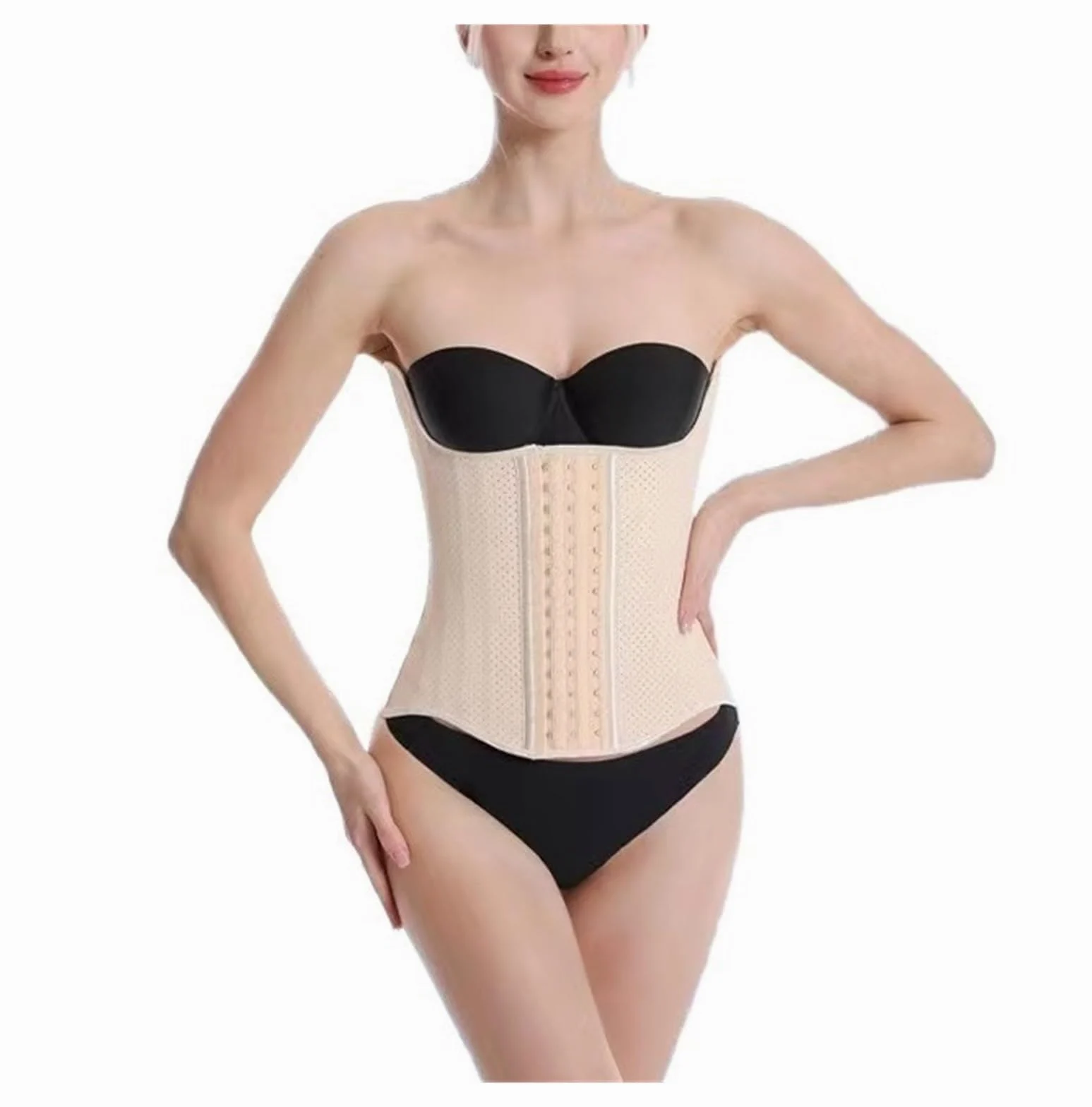 HLTYGWX Steel Bones Lateksowy gorset talii Body Gorset Shapewear Damski pas wyszczuplający w talii Wyszczuplający brzuch