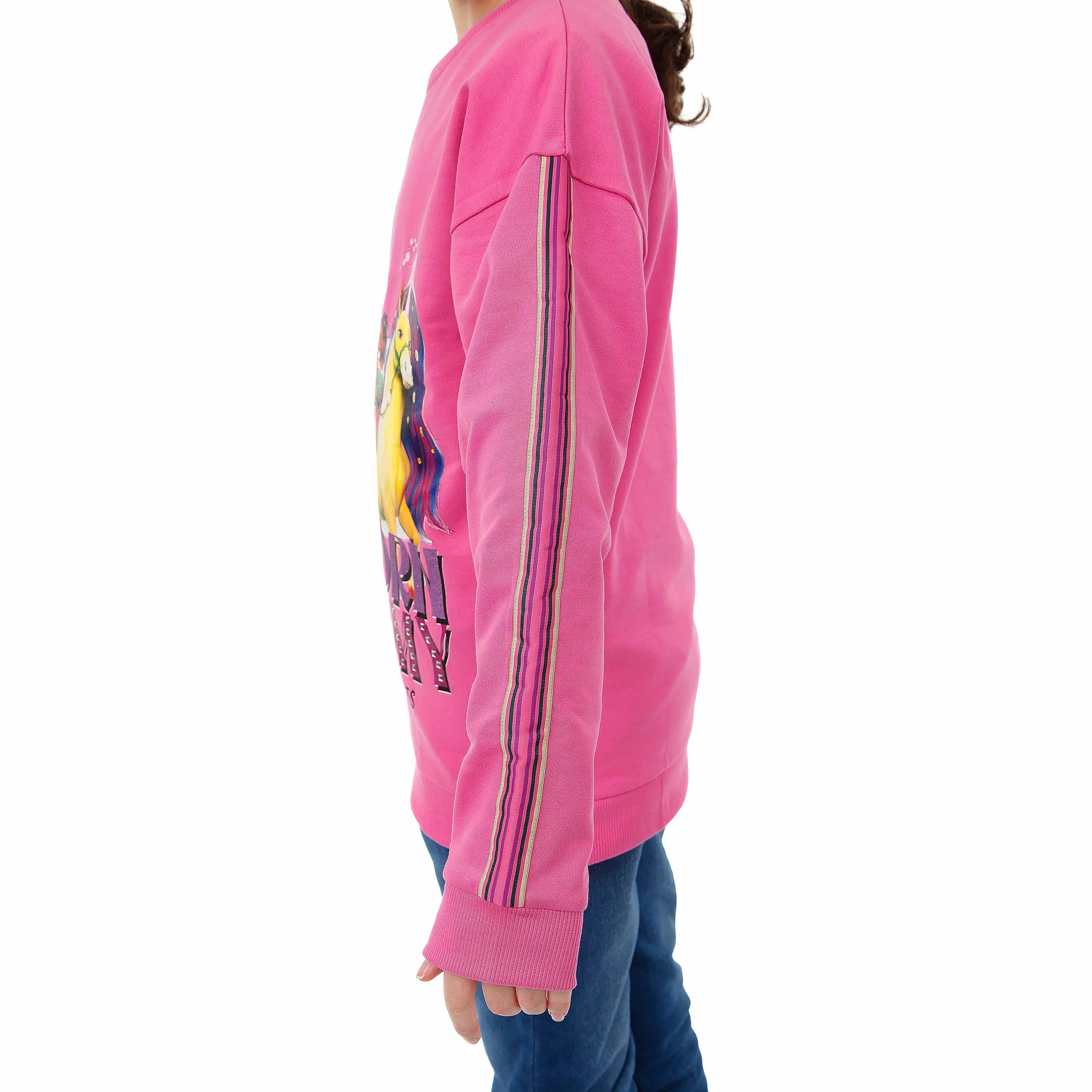 Bluza Dla Dziewcząt Z Akademii Jednorożców | Bluza Z Jednorożcem Dla Dziewcząt | Bluza Dla Dzieci Sophia I Wildstar | Różowy 110