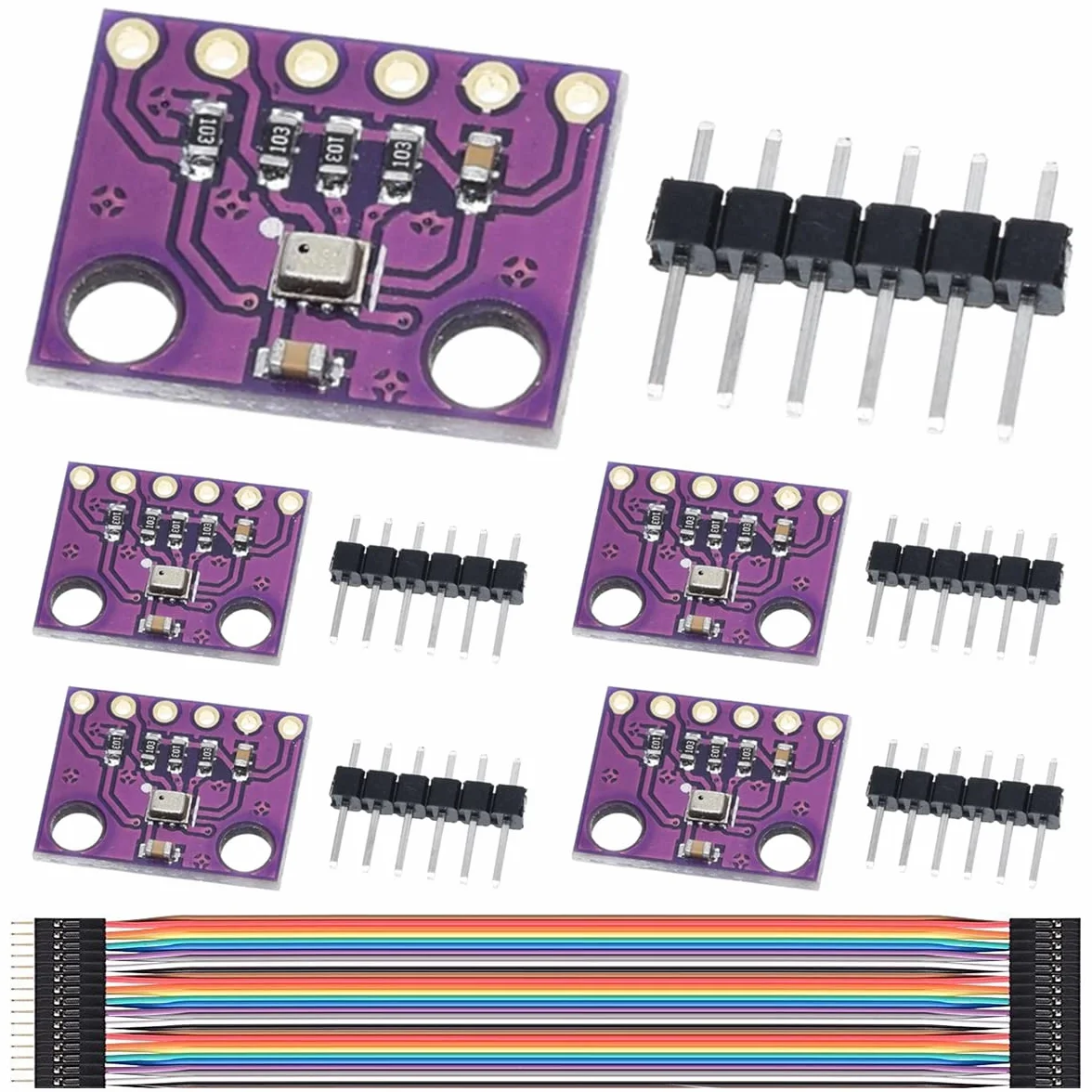 5 Sztuk 3.3V BMP280 Cyfrowy Ciśnienie Barometryczne Wysokość I2C IIC SPI Moduł Czujnika Wysokiej Precyzji dla Arduino z Dupont Kabel