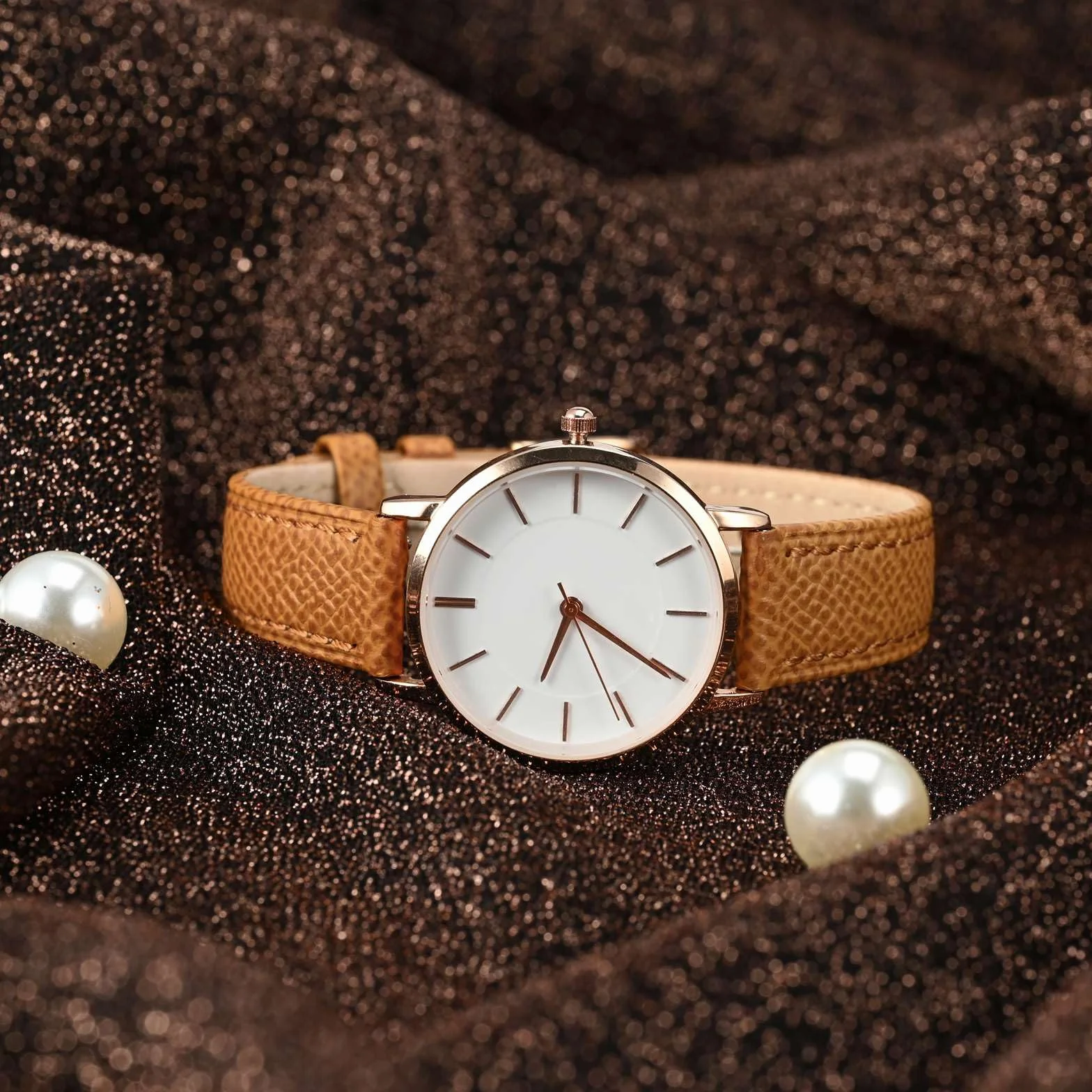 WOCCI Grace Watch Pasek do zegarka, skóra licowa, szybkie zapięcie, Quick Release, klamra ze stali nierdzewnej, szerokość paska 12, 14, 16, 18, 20 mm
