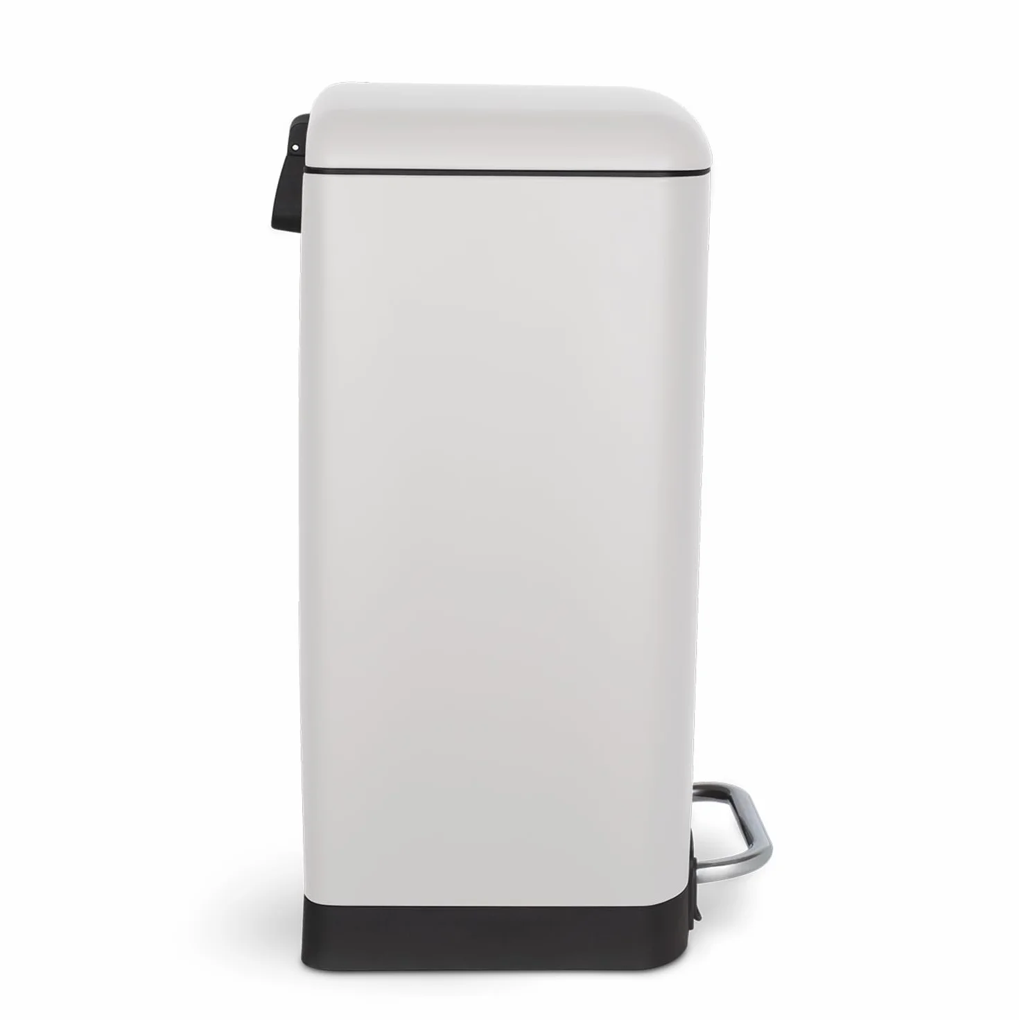 Les Collectors Kosz na śmieci ze stali nierdzewnej nr 528, pojemność 20 l, wyjmowane wiadro wewnętrzne, matowe wykończenie, wytrzymały, ciche zamknięcie pokrywki, biały