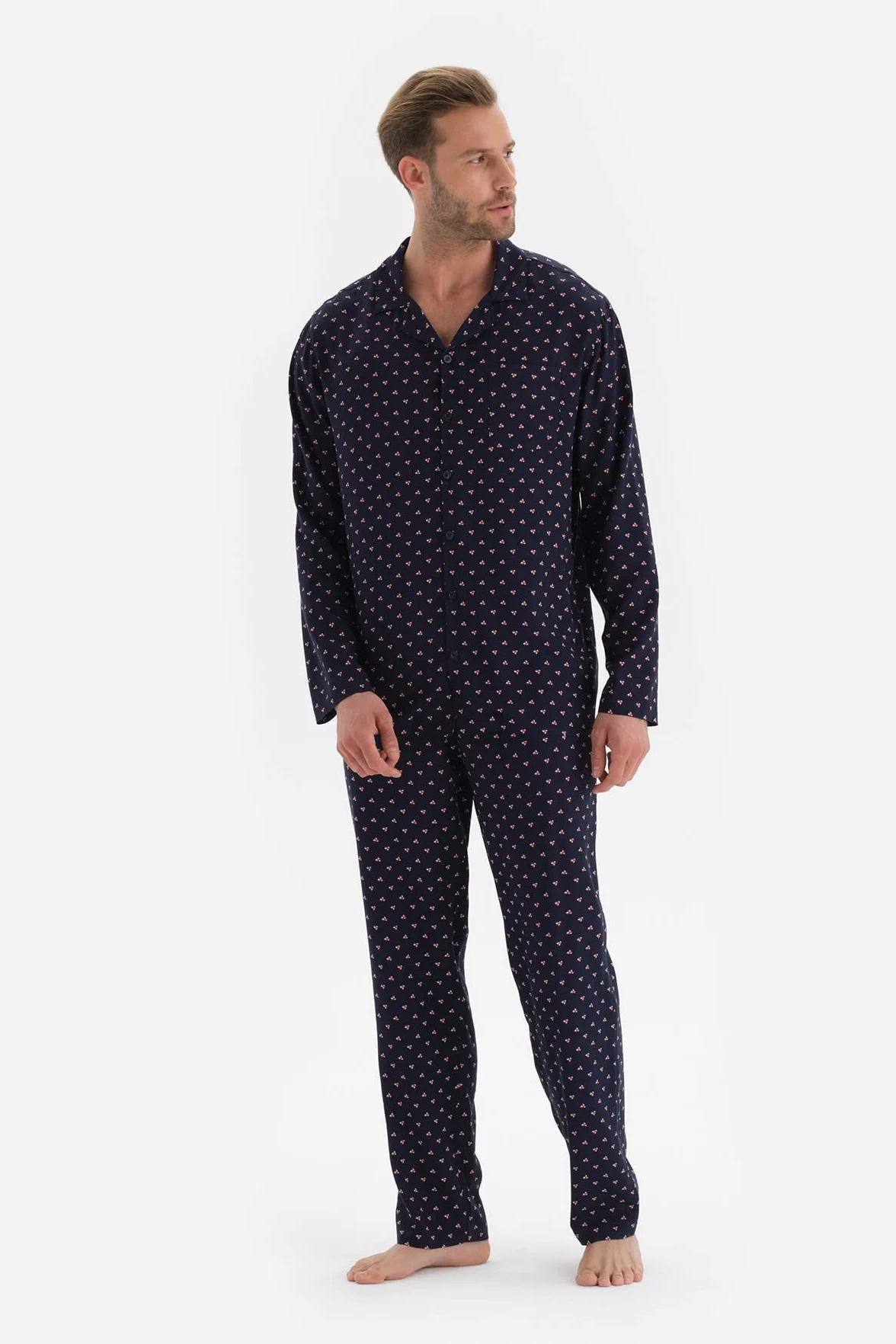 Dagi piżama top Mężczyźni Dagi Men's Viscone Pyjama Top, Navy, M