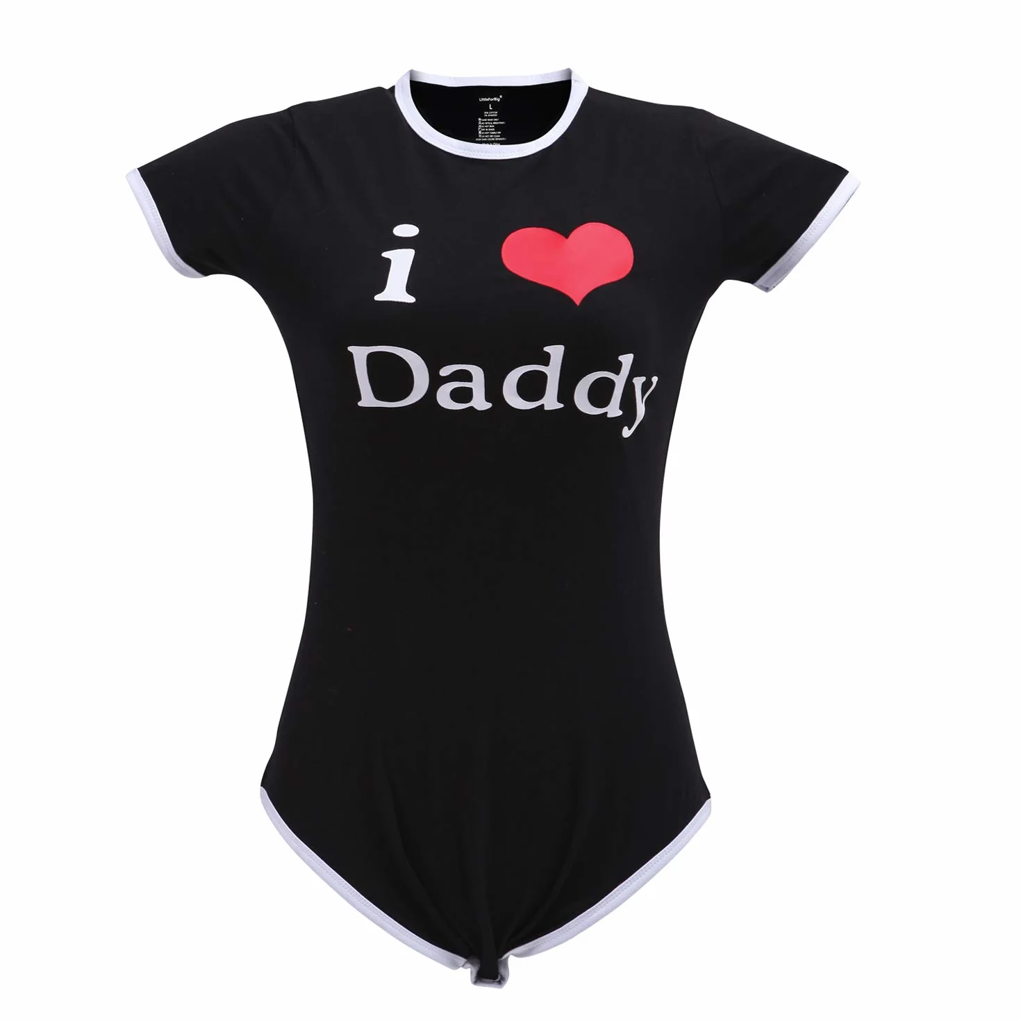 LittleForBig Dorośli Baby miłośnik pieluszek ABDL jednoczęściowy śpioszki I Love Daddy