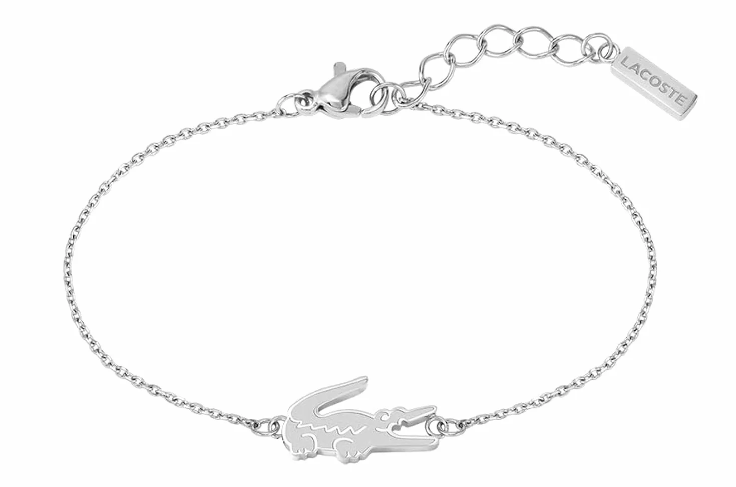 Lacoste Damska bransoletka z kolekcji CROCODILE w kolorze goździkowego
