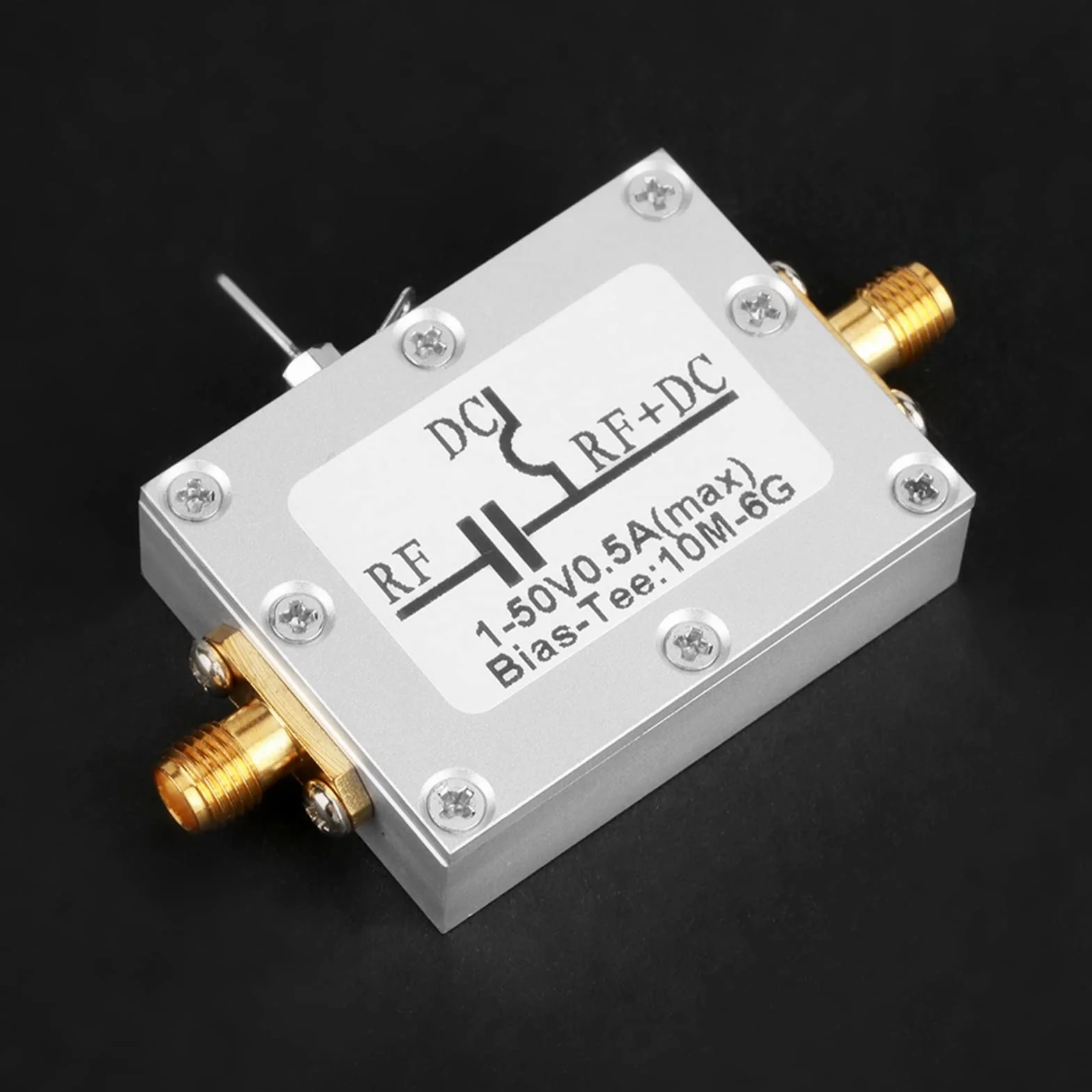 10 MHz-6 GHz Bias Tee szerokopasmowe radio częstotliwość mikrofalowa współosiowy moduł wzmacniacza niskiego hałasu.