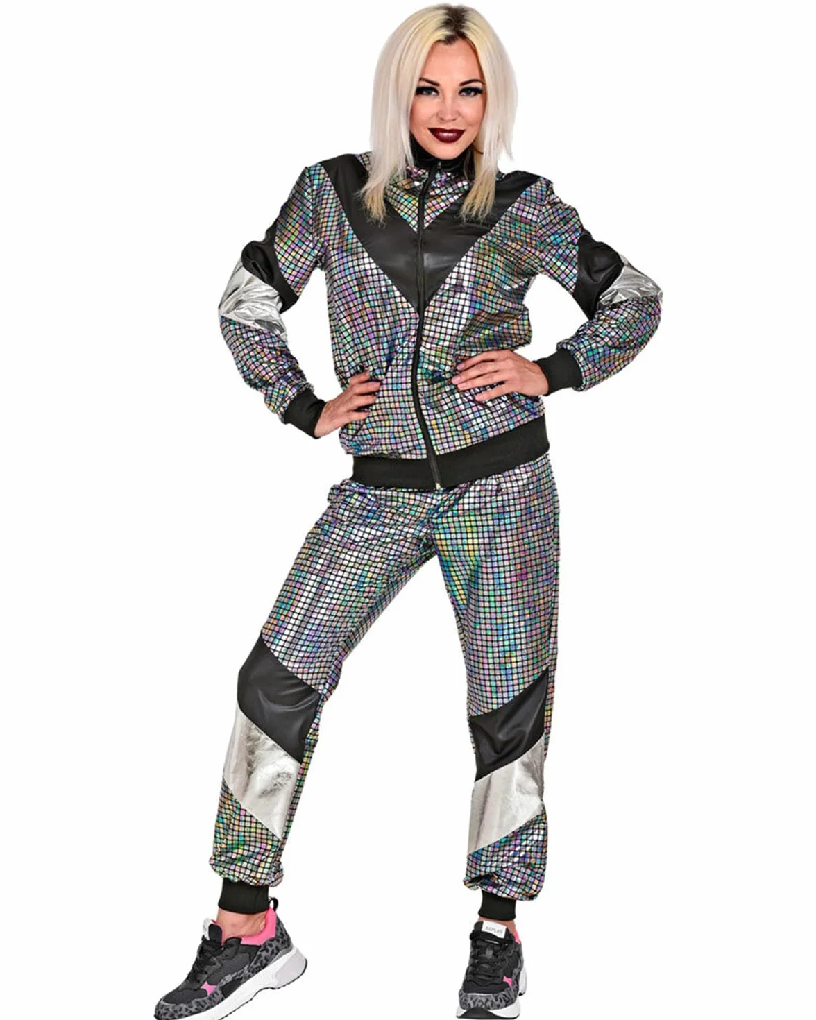 WIDMANN MILANO kostiumowy dres treningowy styl disco strój z lat 80. na karnawał
