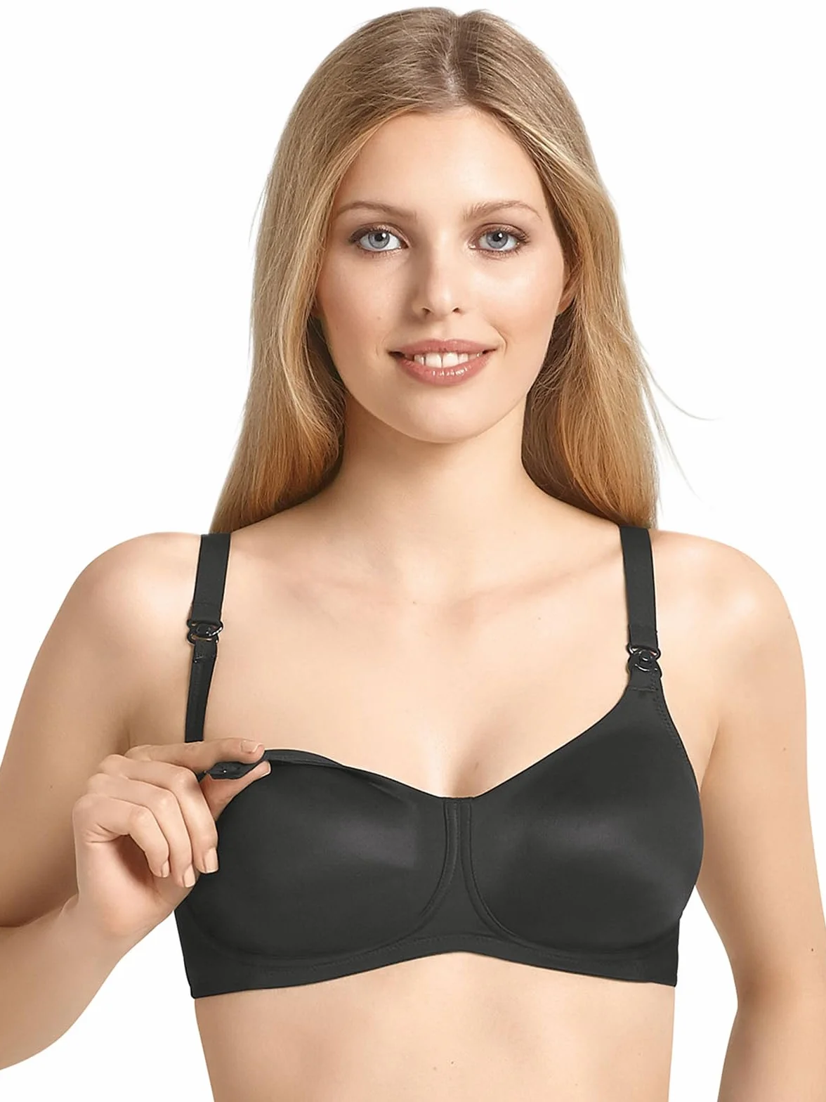 Anita Maternity Damski biustonosz ciążowy Basic czarny 75D
