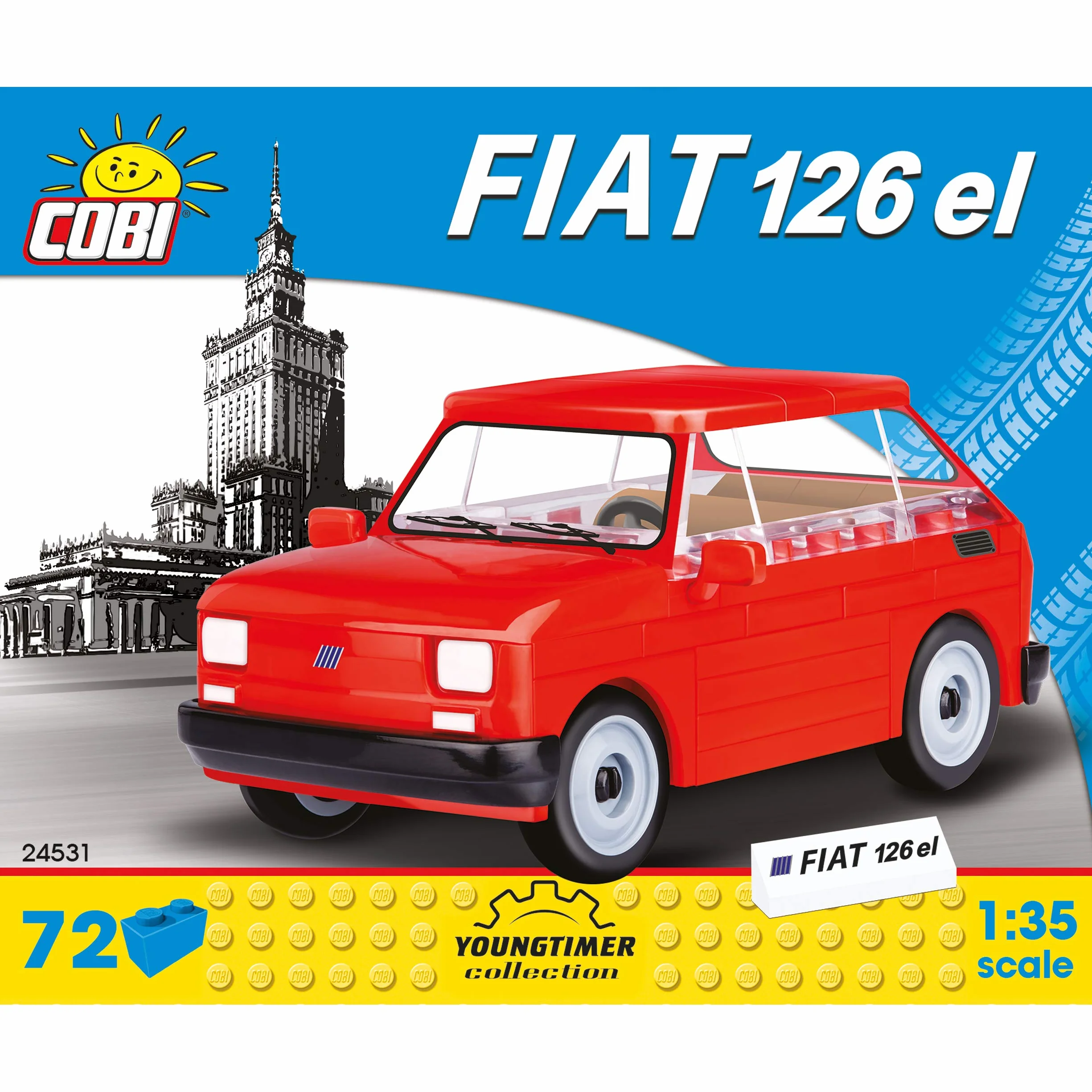Cobi Maly Fiat 126P youngtimer collection Zestaw Klocków, Wielokolorowy