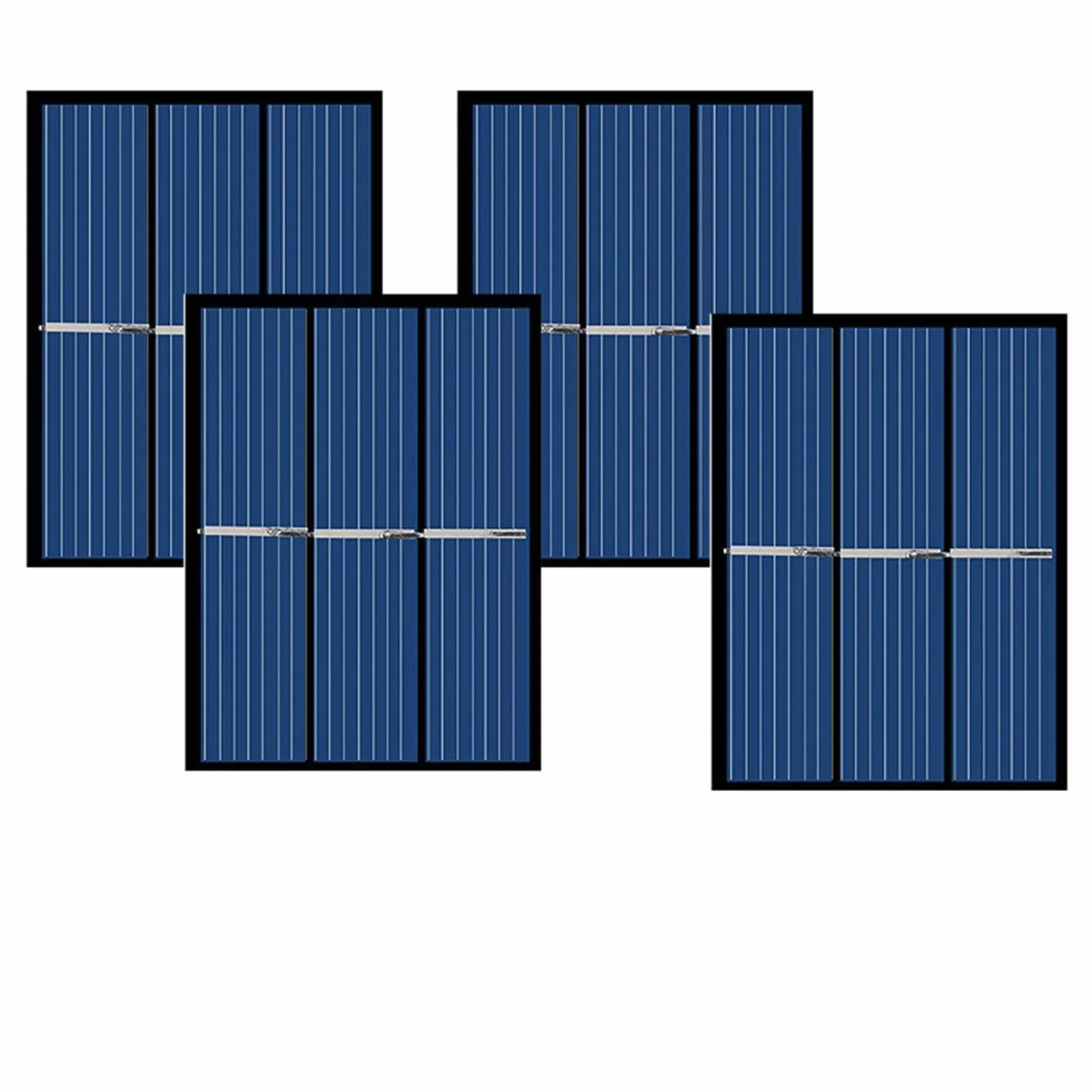 AK6080 moduł solarny 4 sztuki, zestaw z czerwono-czarnym kablem do elektrowni balkonowej, ogrodu, kampera, ładowania akumulatora 12 V, fotowoltaiczne, ogniwo słoneczne, panel słoneczny, mały, zestaw