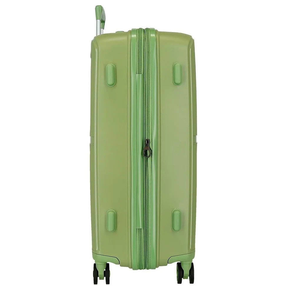 Movom Noon Zestaw walizek zielony 56/66 cm Twardy 2,8 kg Zamek TSA Polipropylen 2,8 kg 110,5 l Bagaż podręczny, Zielony, Talla única, Zestaw walizek