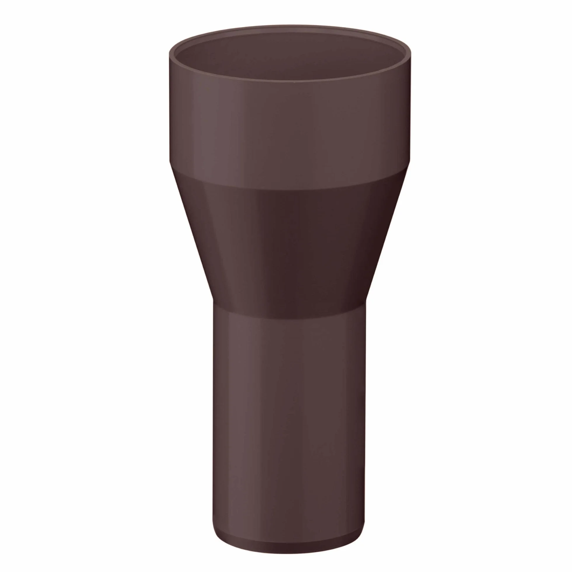INEFA Reduktor rury spustowej, PVC 100/75mm ciemnobrązowy Akcesoria do rur spustowych z tworzywa sztucznego, łącznik, prosty montaż na wcisk, Made in Germany