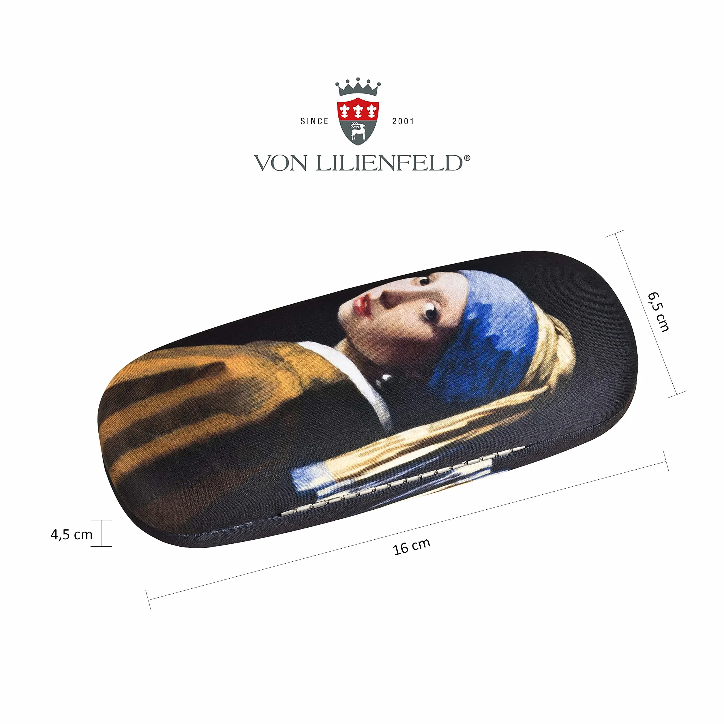 VON LILIENFELD etui na okulary Jan Vermeer dziewczynka z perłowymi kolczykami ściereczka z mikrofibry twarde pokryte materiałem