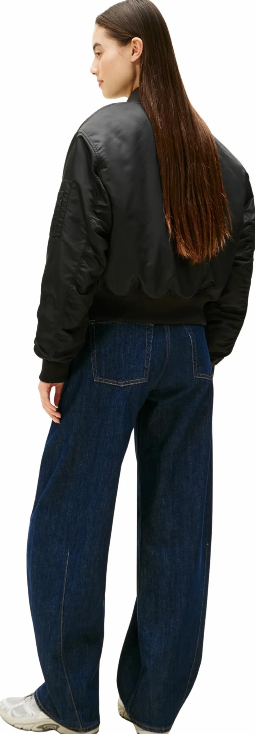 Tommy Jeans Damska kurtka bomberka TJW ESSENTIAL BOMBER DW0DW22046, czarna (czarny), S, czarny (czarny), S