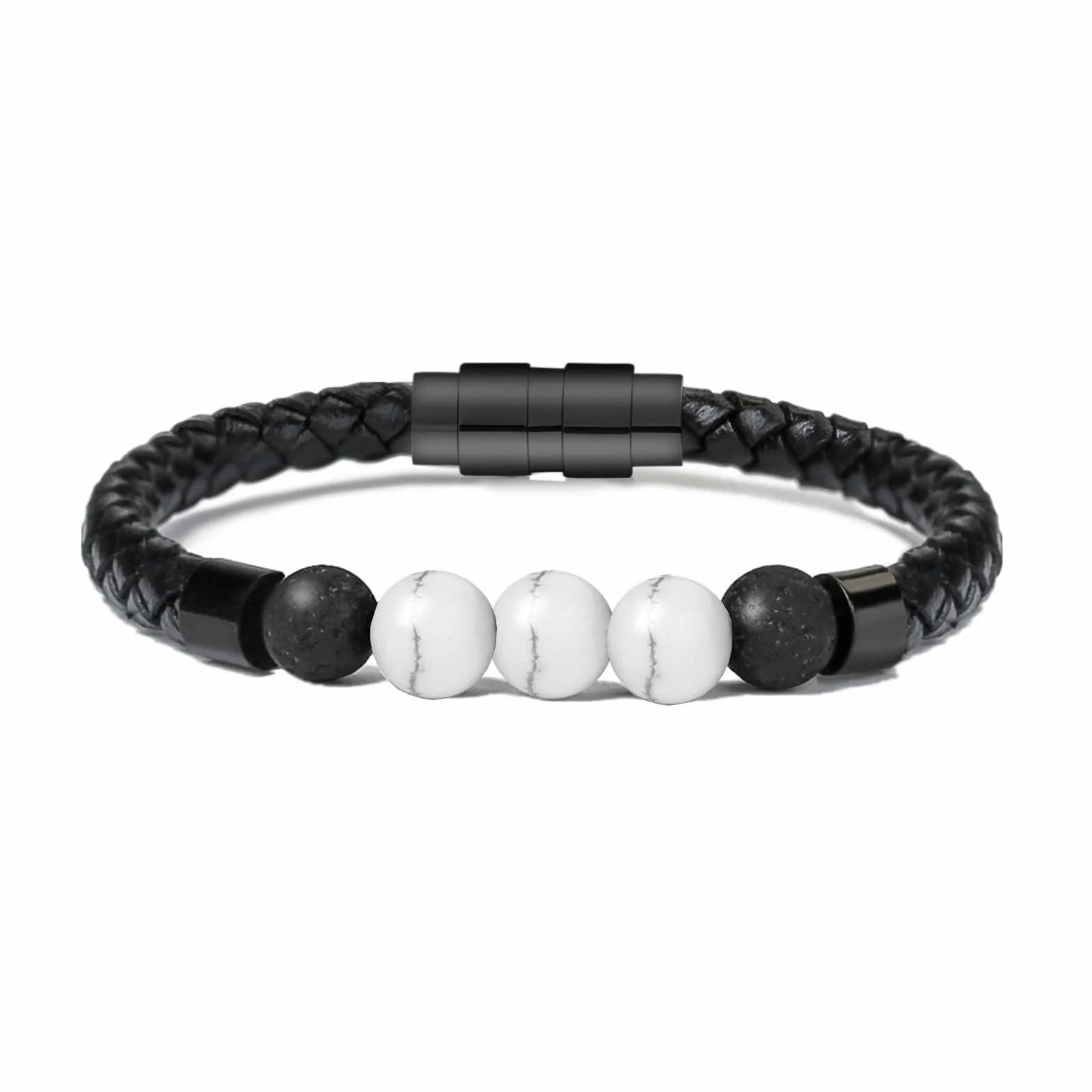 memorial jewelry Urny bransoletka na popiół - kremacja biżuteria z kamienia lawowego urna bransoletka na prochy dla kobiet mężczyzn czakra uzdrawiająca równowaga prawdziwa skóra pamiątkowe bransoletki