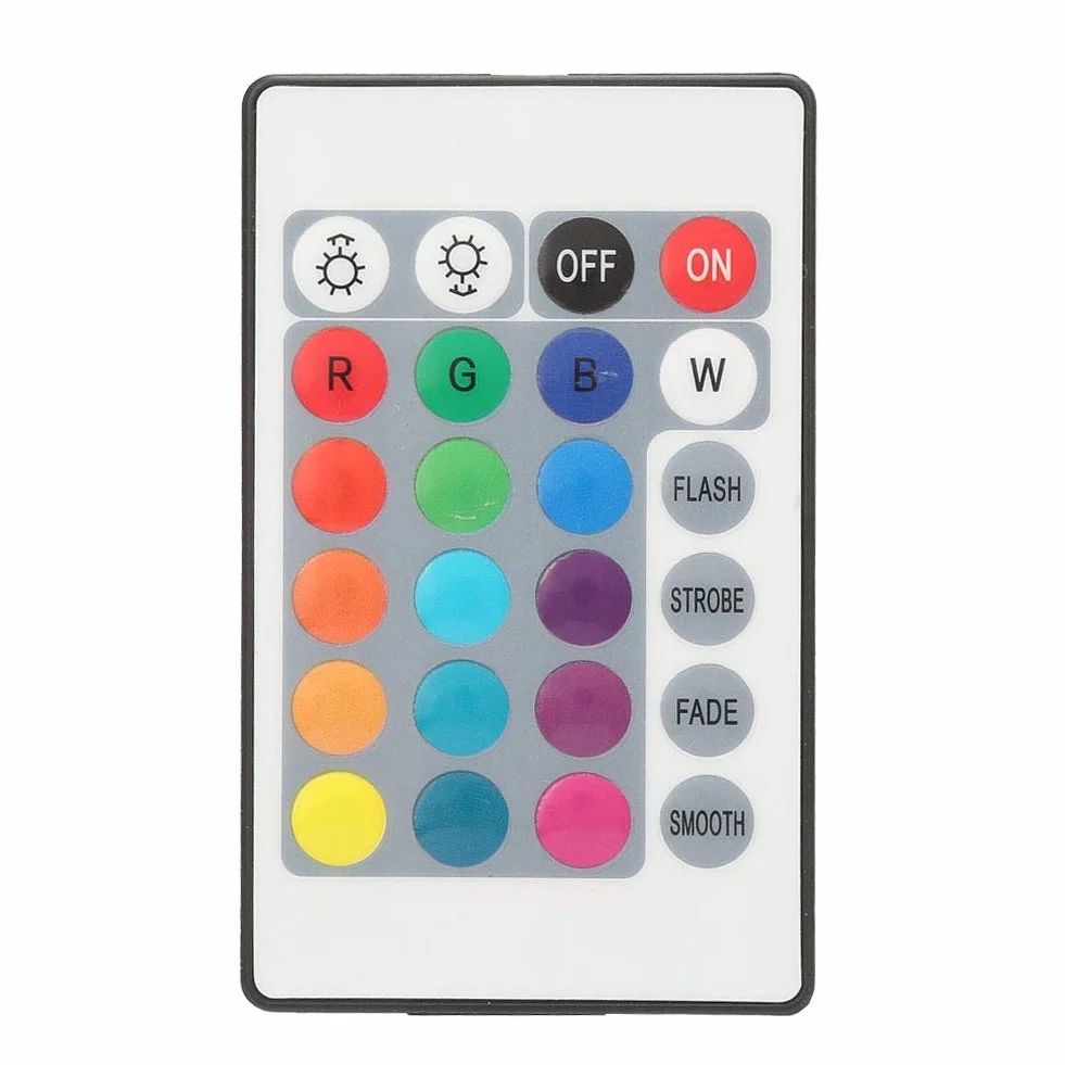 2 szt. 5V 24-kluczowy Kontroler LED RGB DC 5V dla 5050 3528 5630 Taśmy LED 24-kluczowy Pilot ze ściemniaczem z Kablem o Długości 0,5 M