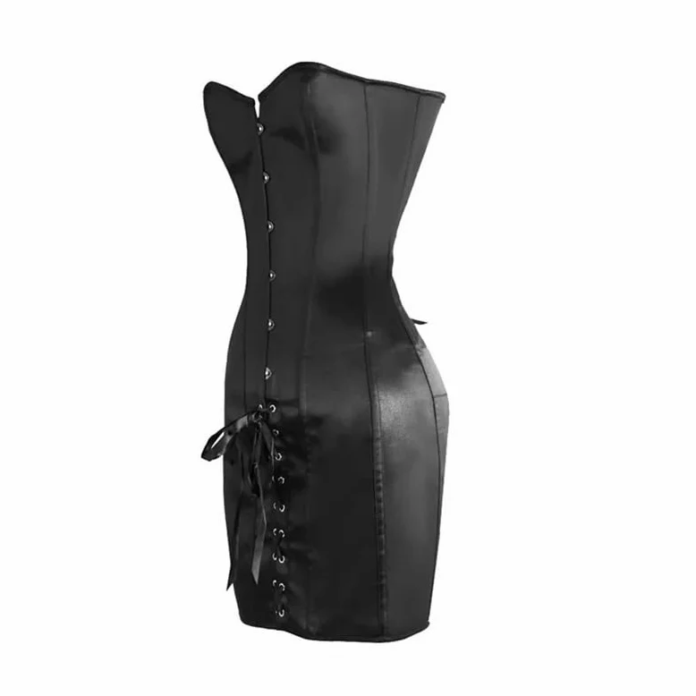 Damski seksowny gorset gorsetowy top gotycki gorset wyszczuplający | Dla długich stalowych kości tułowia Overbust Curve Shaper Body Shapewear